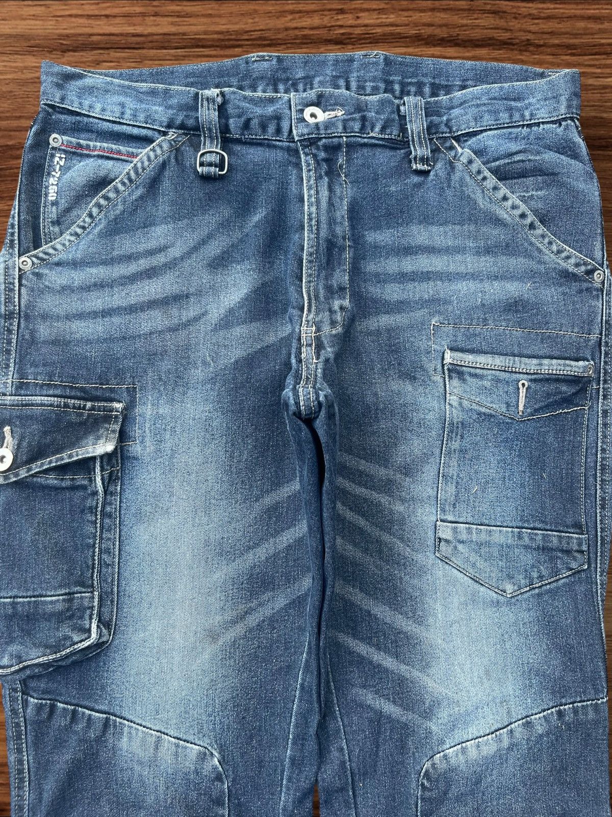 Japanese Brand Vintage Japanese Brand Multi Pocket Tactical Style Jeans Size US 33 - 3 Thumbnail