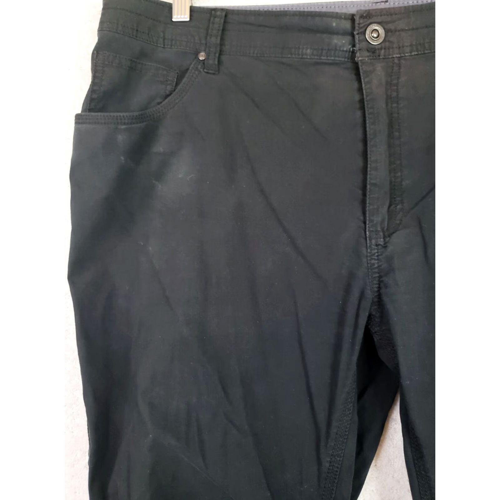 Vintage Swiss Tech Performance Pants Mens 38 Black Straight Front 5-Pocket Inseam 25.5" Lightweight Casual Travel Hiking Fit Regular Size 38 Mens Size US 38 / EU 54 - 4 Thumbnail