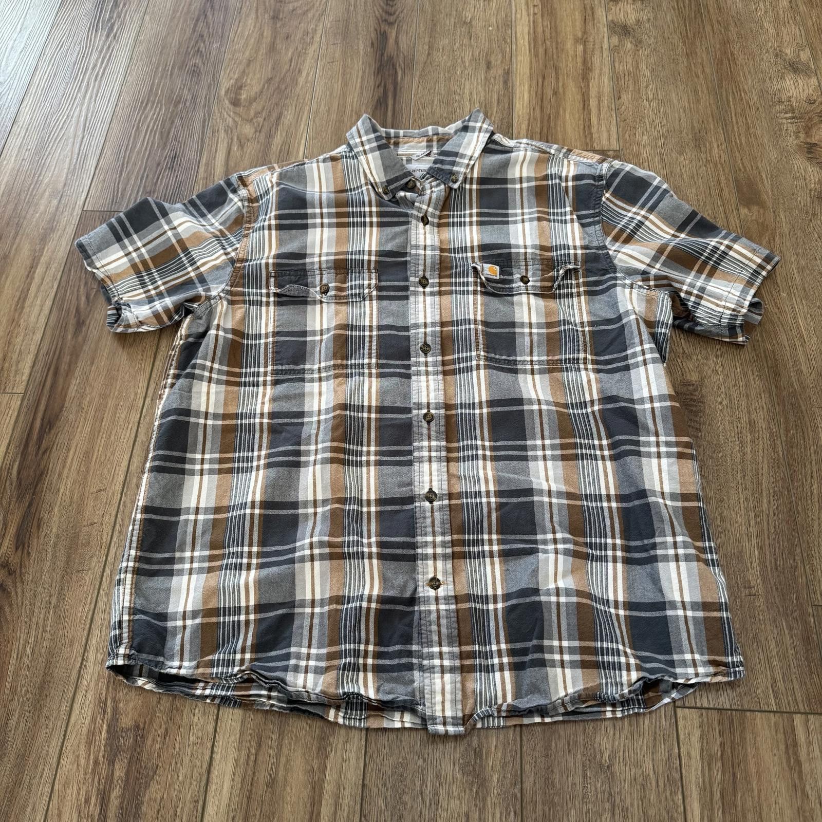 Carhartt Carhartt Relaxed Fit Plaid Button Up Shirt XL Workwear Size US XL / EU 56 / 4 - 1 Thumbnail