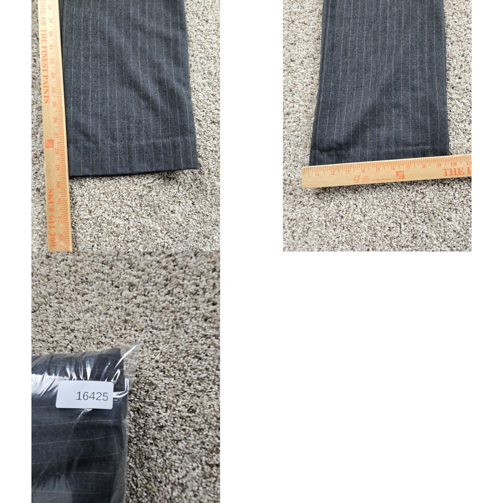 Brooks Brothers Brooks Brothers Dress Pants Womens 8 Gray Striped Wool Straight Leg Lined Size 30" / US 8 / IT 44 - 8 Thumbnail
