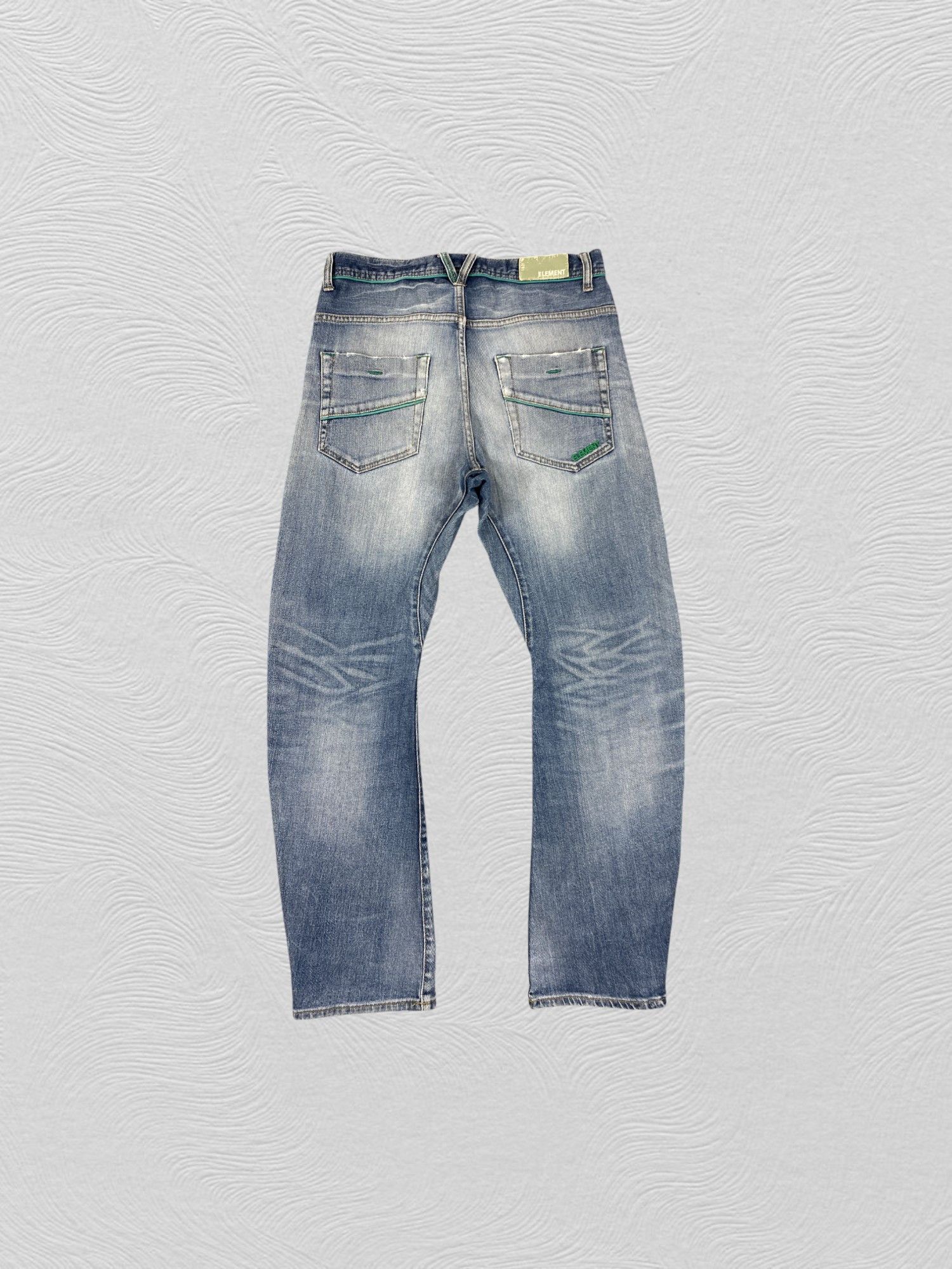 Japanese Brand Distressed Blue Vintage Element Jeans 32x29.5 Denim- JN3596 Size US 32 / EU 48 - 2 Thumbnail