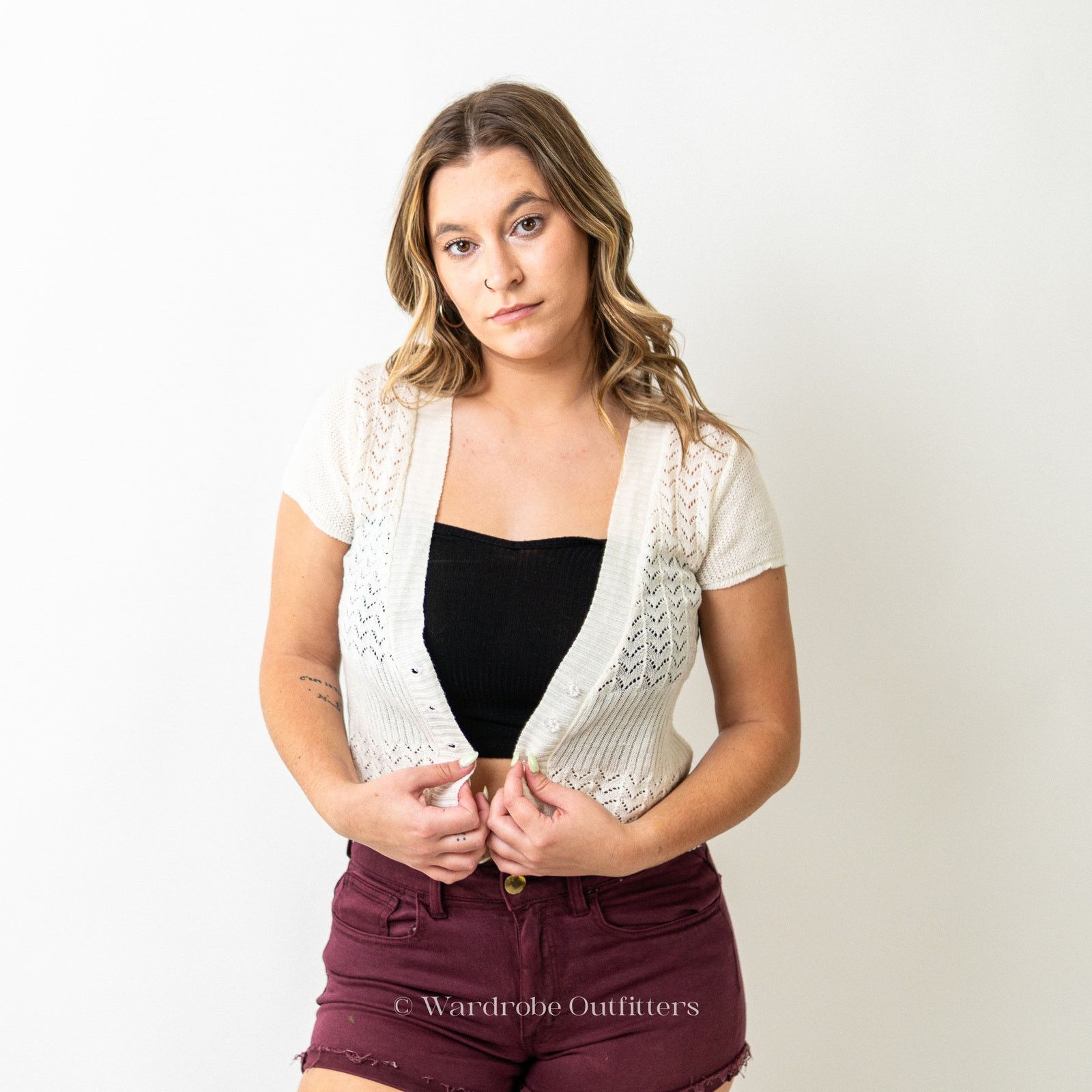 Vintage Vintage 90s Lace Crochet Cardigan Size M / US 6-8 / IT 42-44 - 2 Thumbnail