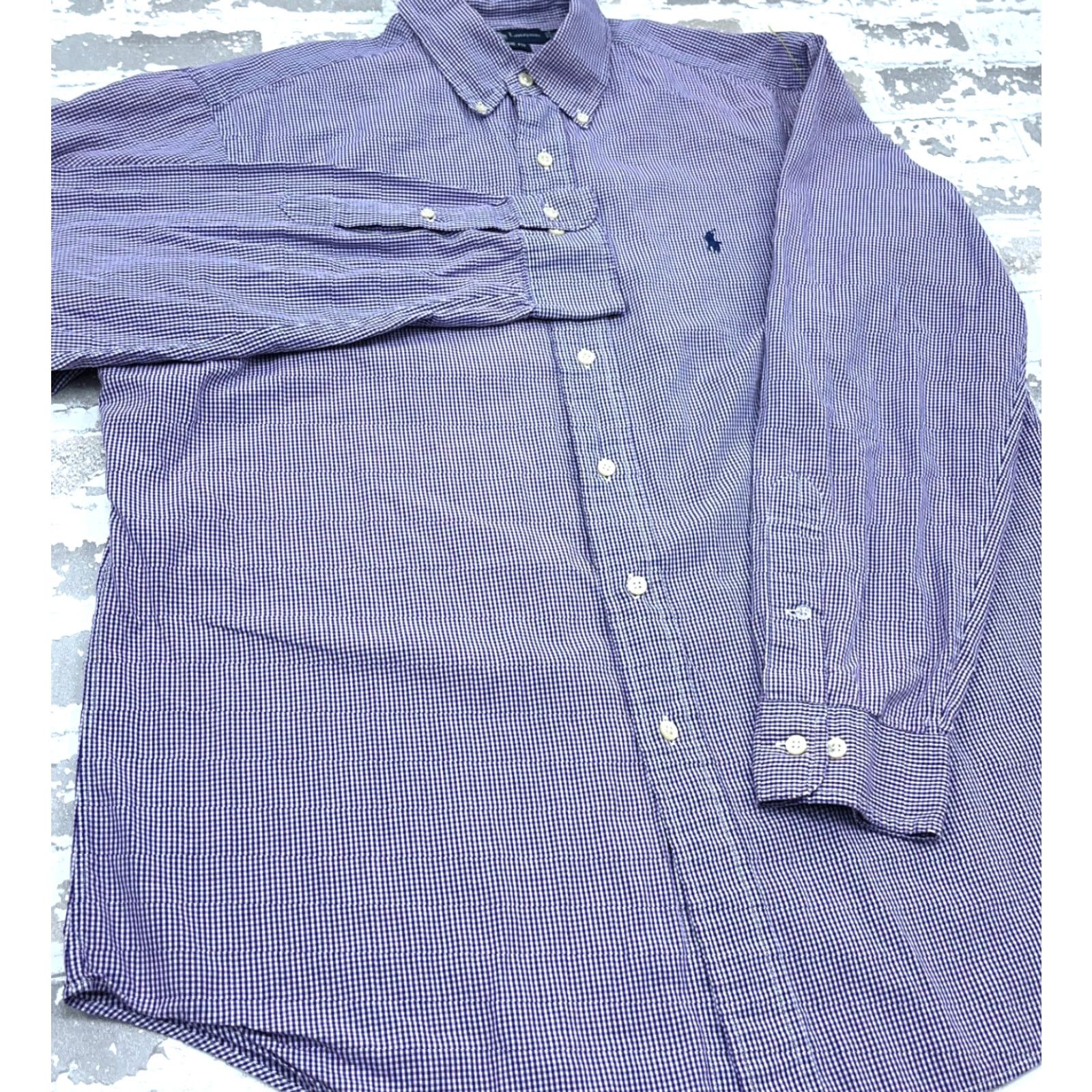 Ralph Lauren Ralph Lauren Shirt Men 16 32 Purple Button-Up Classic Fit Mini Check Dress A64 Size 42R - 5 Thumbnail