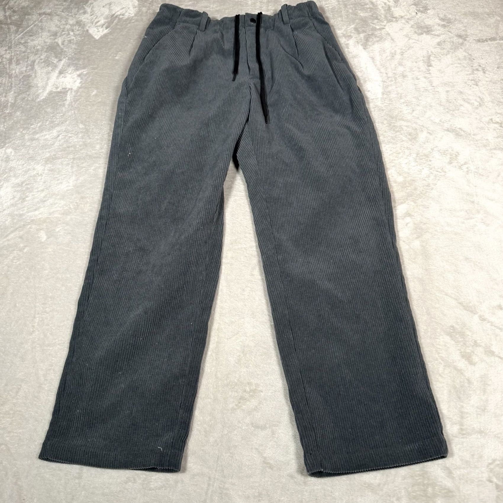 Goldwin Goldwin Pants Mens L Gray Fine Wale Corduroy Straight Leg Drawstring Casual Size US 33 - 4 Thumbnail