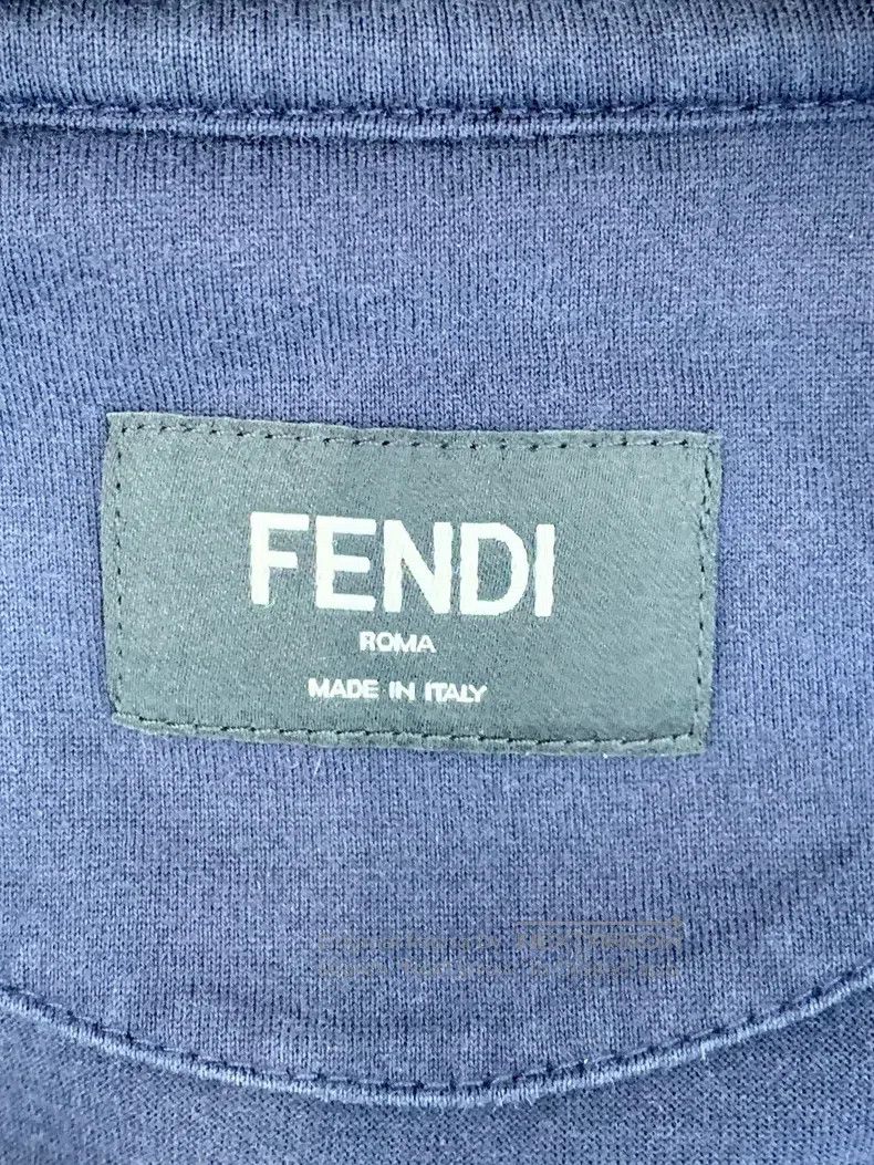 Fendi Fendi Little Monster Eye Patch Design Deep Blue Round Neck Size US M / EU 48-50 / 2 - 2 Thumbnail