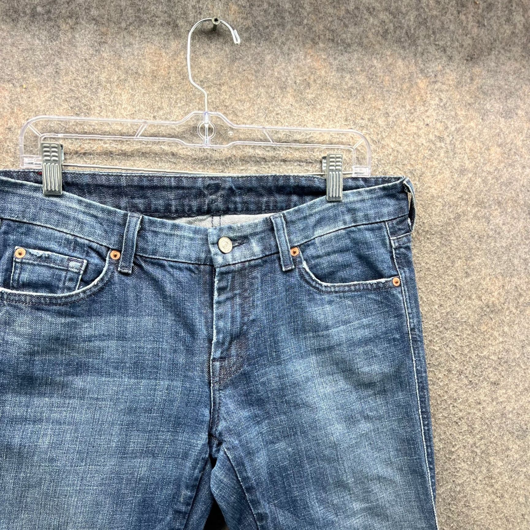 7 For All Mankind 7 For All Mankind Jeans Mens 30 Blue Denim Straight Stone Wash Baggy Regular Rise Mid 30in Inseam 5-Pocket Size US 30 / EU 46 - 6 Thumbnail