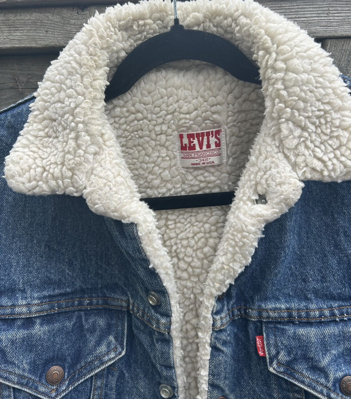 Levi's Vintage Clothing Levi’s Sherpa Lined Denim Trucker Jacket Vintage Faded Blue Size US S / EU 44-46 / 1 - 12 Thumbnail