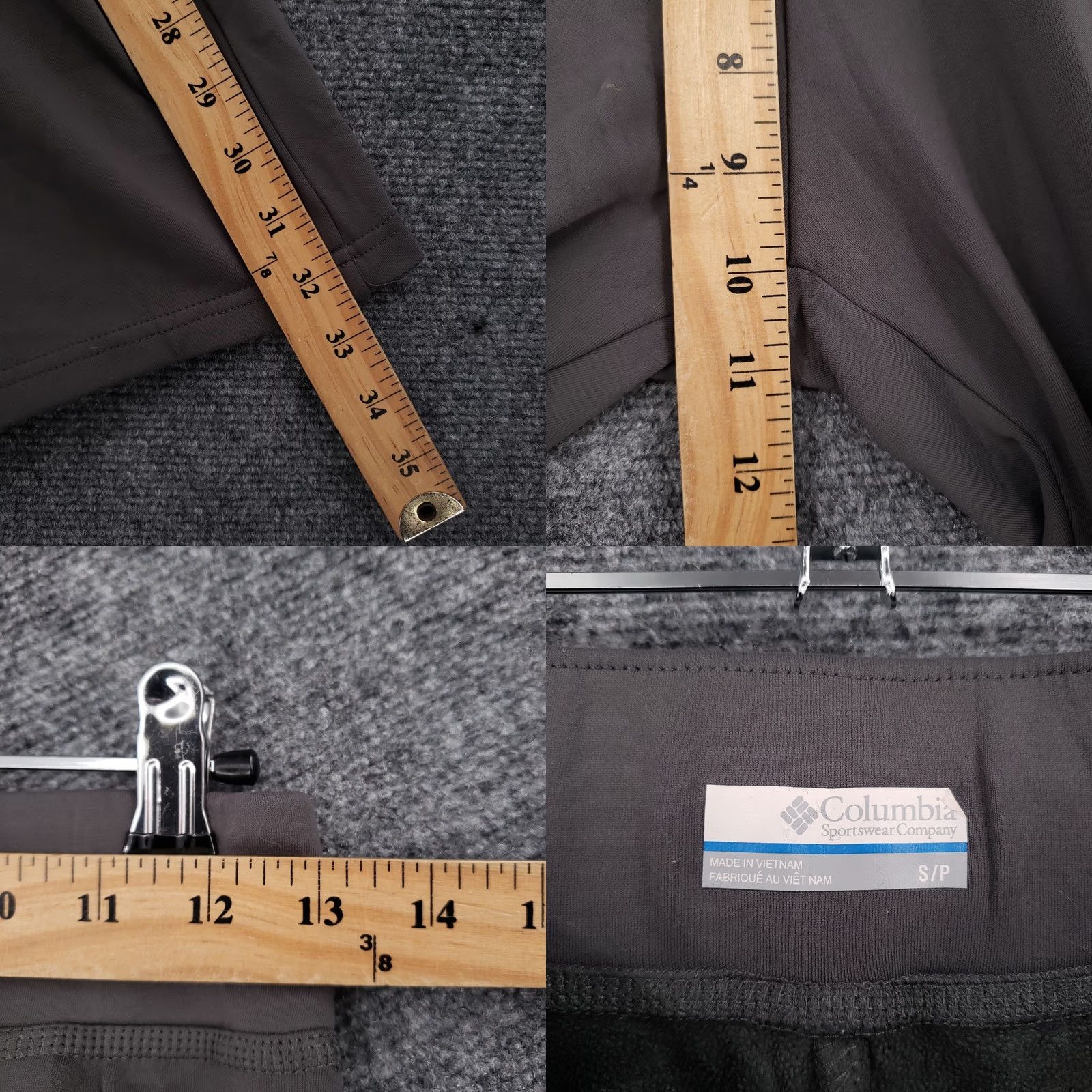 Vintage Columbia Wide Leg Pants Womens S Small Gray Fleece Lined Pull On Outdoor Size 28" / US 6 / IT 42 - 8 Thumbnail