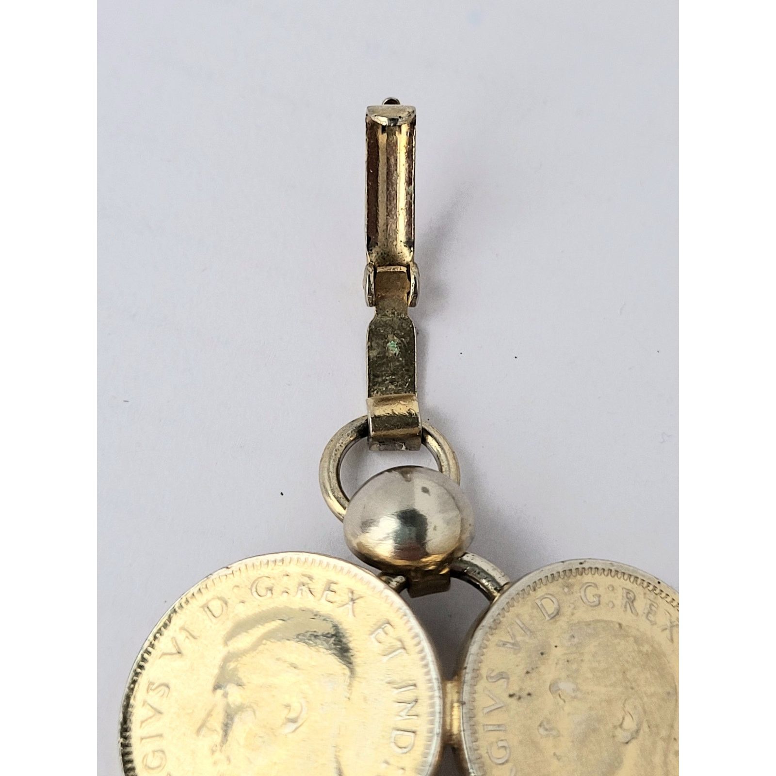 Other Canada Coin Charm Bracelet Vintage 1940s Gold Funky Chic Size ONE SIZE - 4 Thumbnail