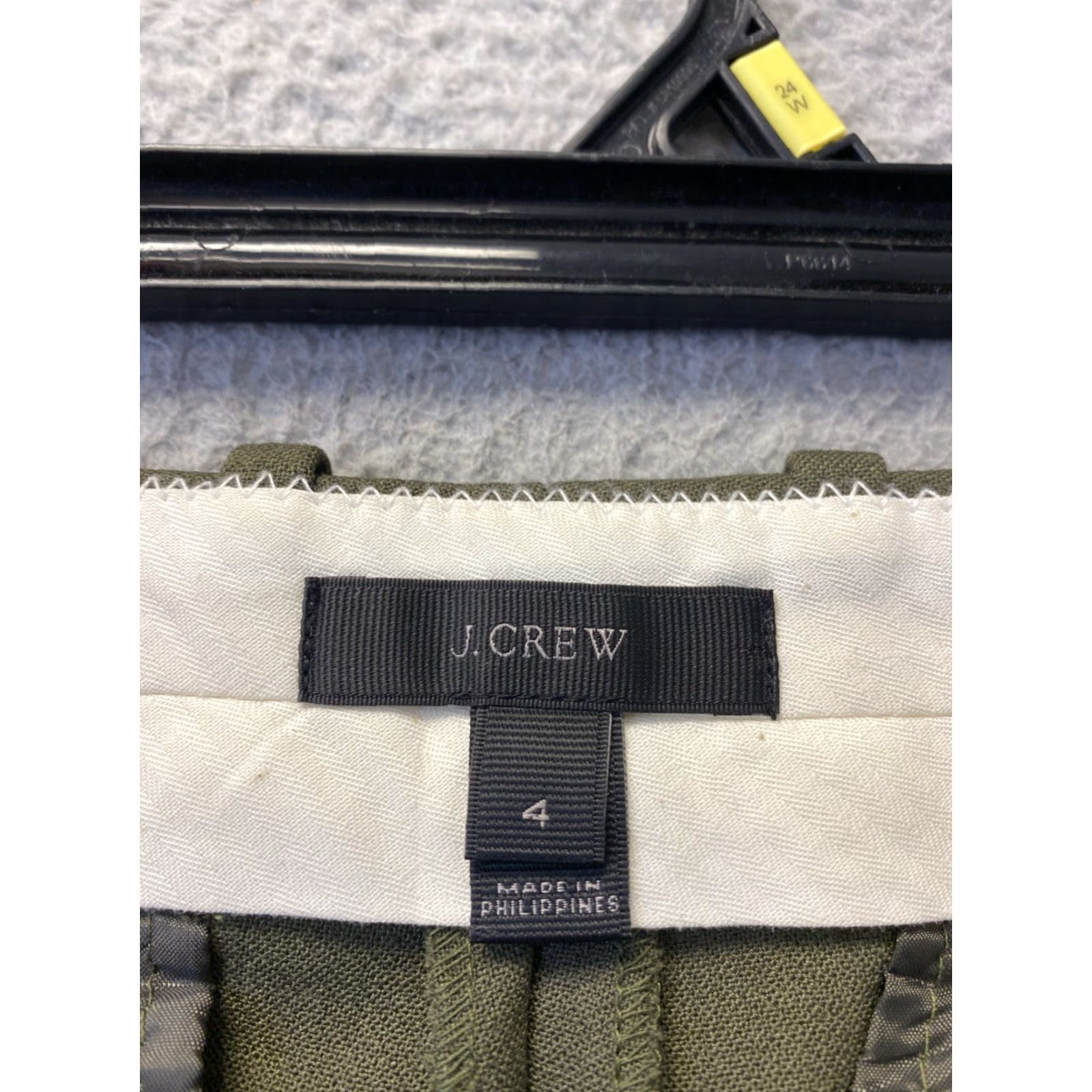 J.Crew JCrew Collection Petite Cigarette Pant Women Size 4 Slim Wool Viscose Polyester Elastane Heavy Green Size 27" / US 4 / IT 40 - 3 Thumbnail