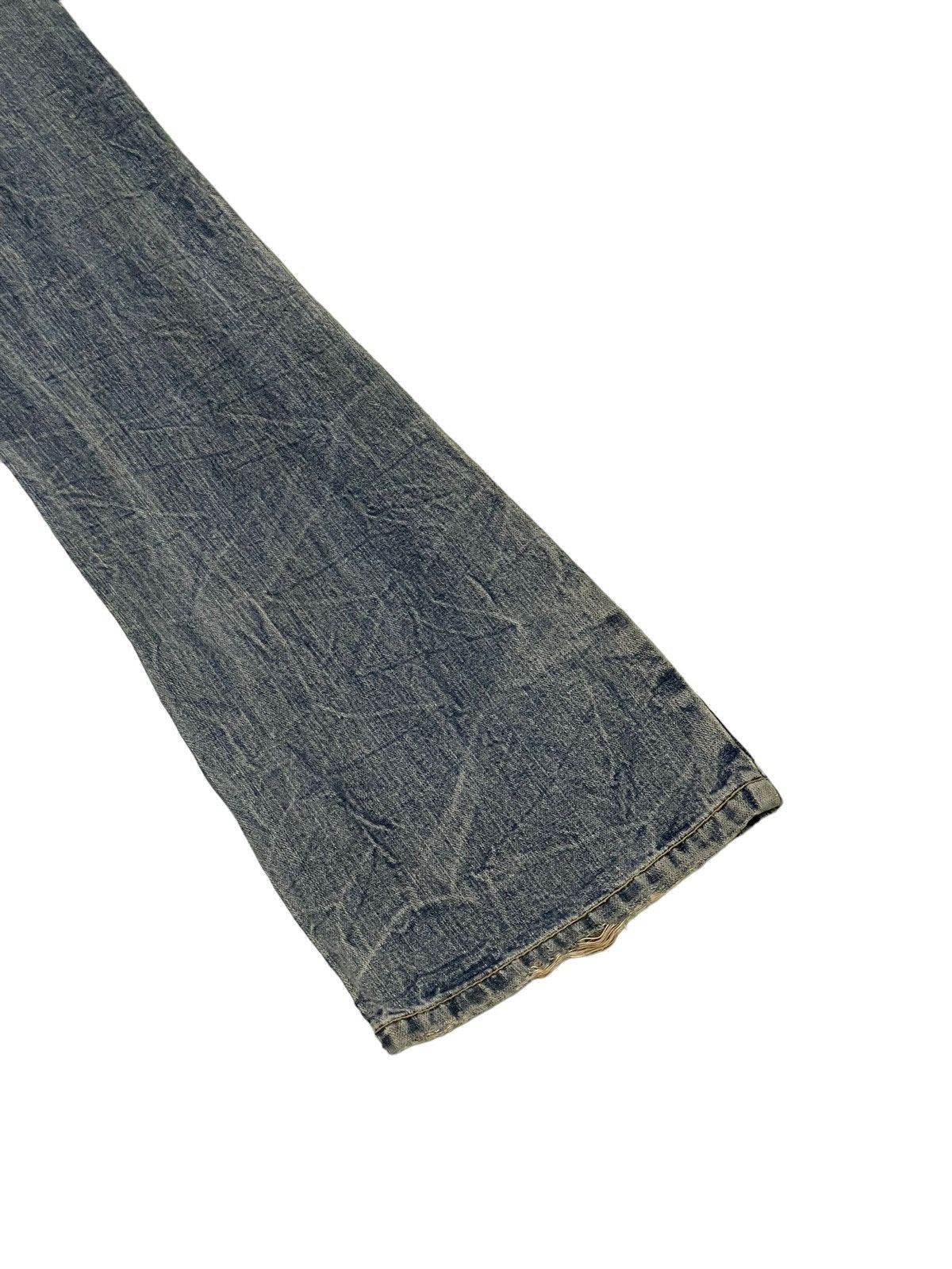 Japanese Brand Flare Jeans Colza Distress Low Rise Boot Cut 7🟦4 Size US 29 - 14 Thumbnail