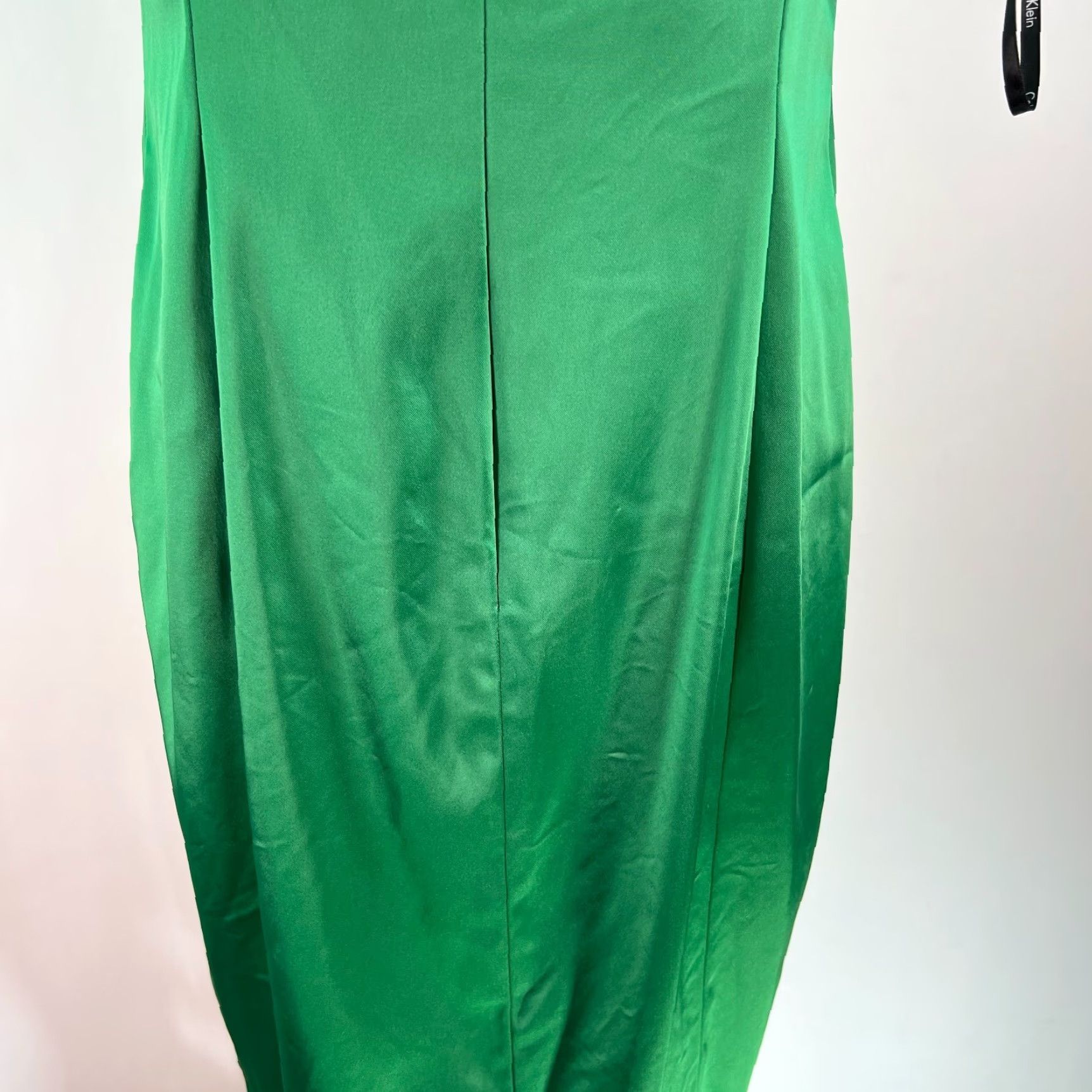 Calvin Klein Calvin Klein Dress Women Sheath Green 8P Petite Sleeveless Square Neck Pleated Bodice Knee Length Party/Cocktail Womens Size M / US 6-8 / IT 42-44 - 6 Thumbnail