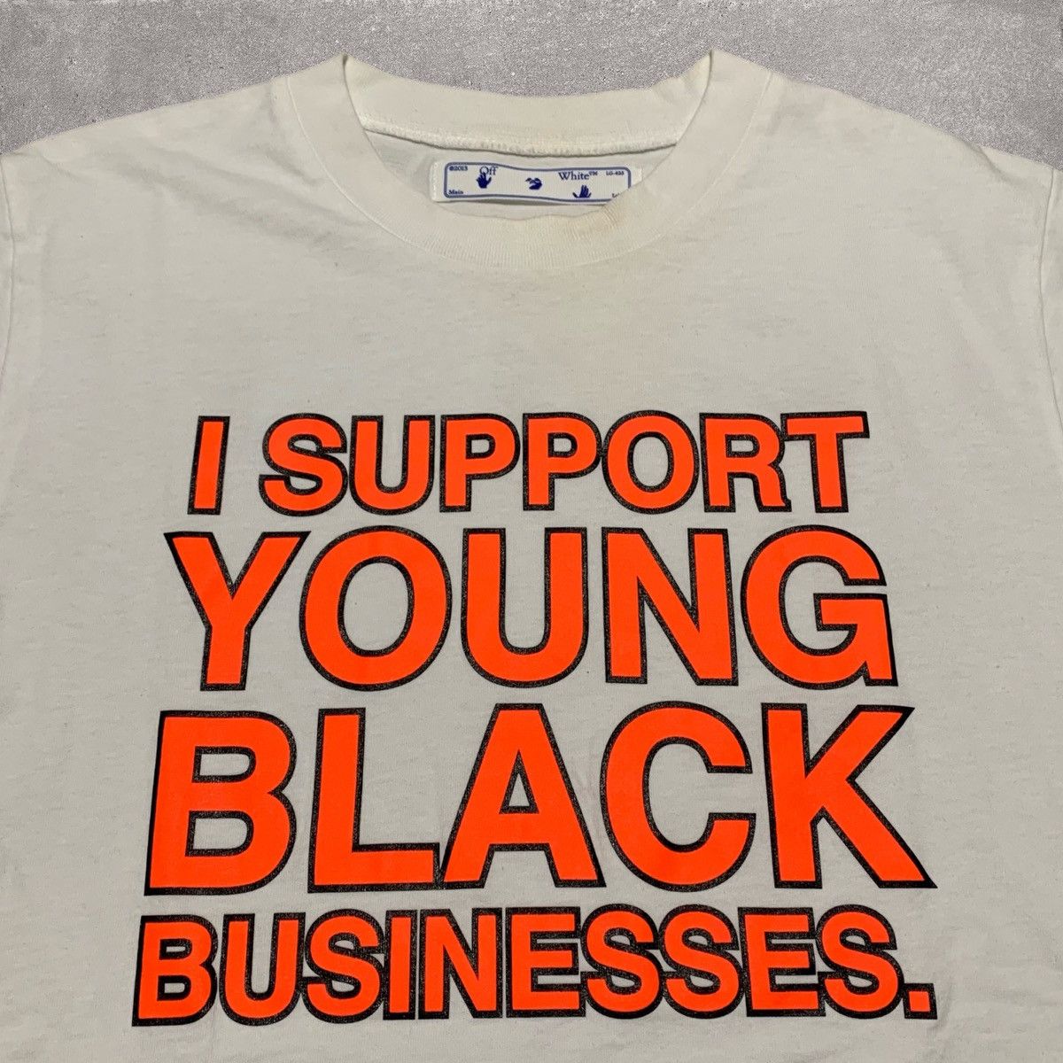 Off-White Off White Medium I Support Young Black Businesses White Tee Size US L / EU 52-54 / 3 - 3 Thumbnail