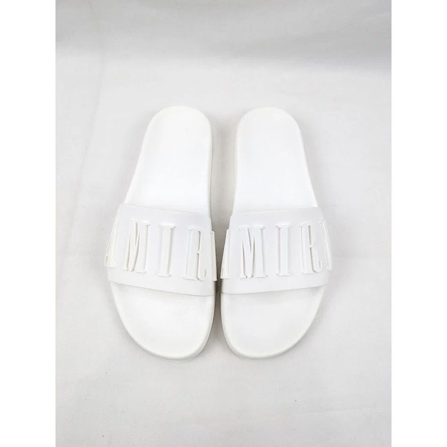 Amiri o1rshd1 Q:7 / Logo Pool Slide in White 43 Size US 10 / EU 43 - 13 Thumbnail