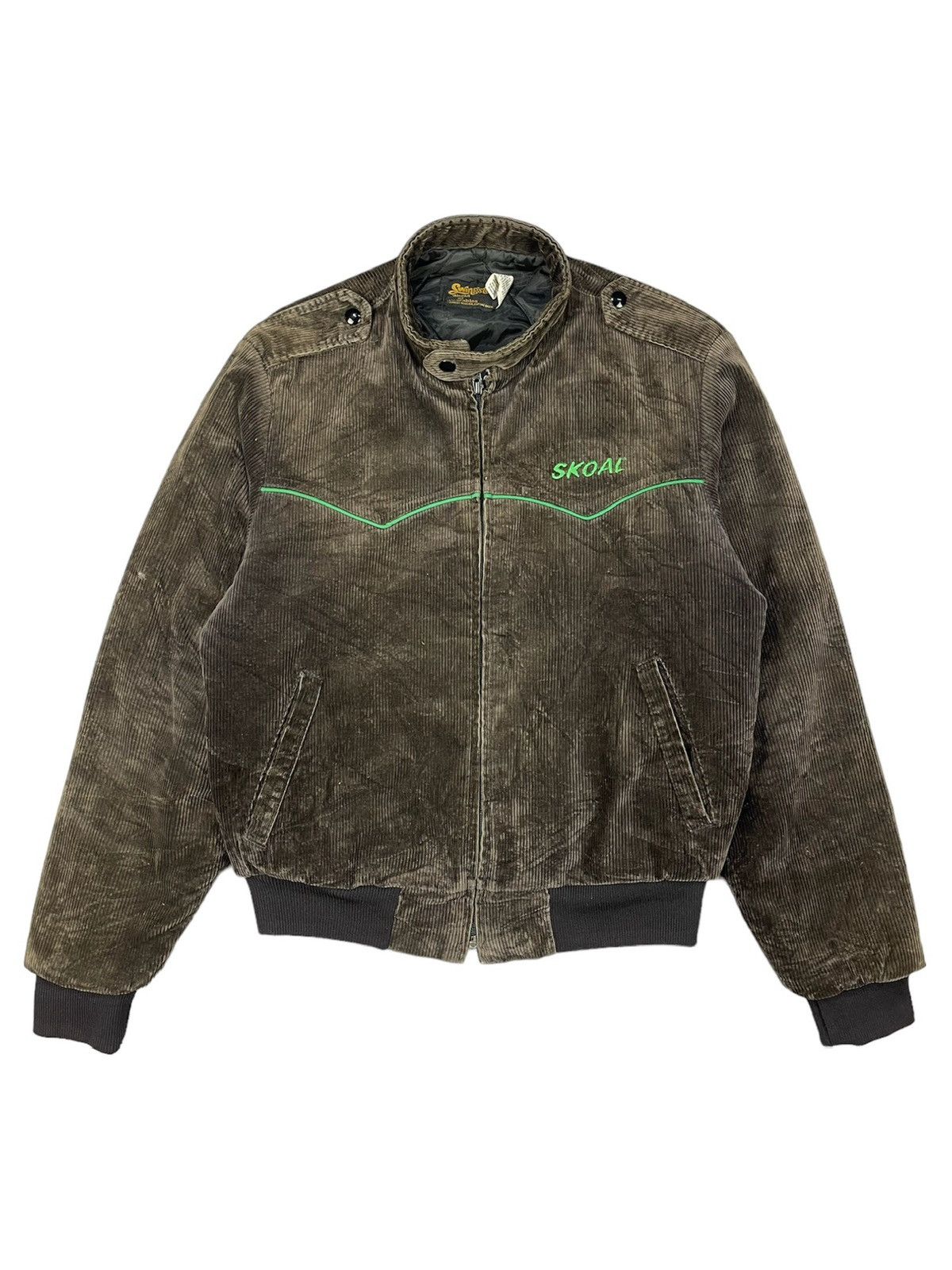 Vintage Vintage 80s Swingster SKOAL BANDIT Racing Corduroy Jacket Size US S / EU 44-46 / 1 - 1 Thumbnail