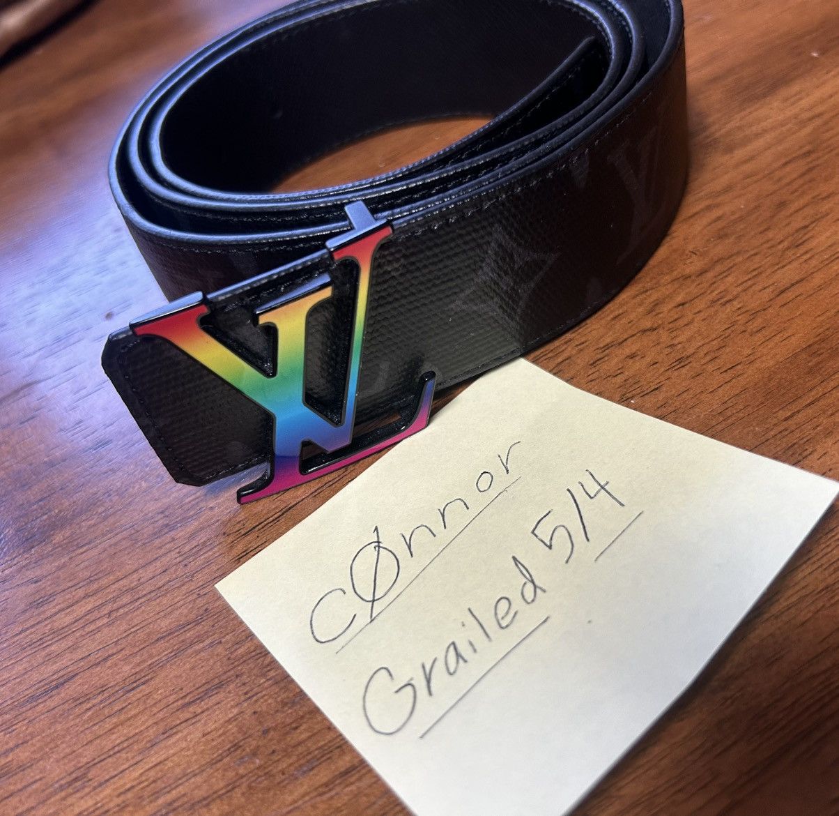 Louis Vuitton Louis Vuitton Initiales Reversible Monogram Rainbow Belt Size 44 - 1 Thumbnail