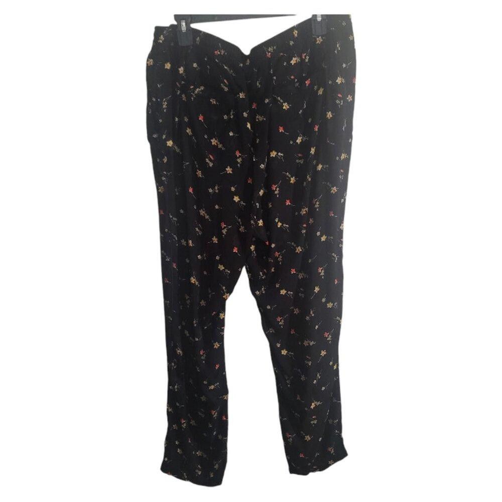 Lauren Ralph Lauren CT1895 Lauren Ralph Lauren Black Floral Pant 16W Size 38" / US 16 / IT 52 - 4 Thumbnail