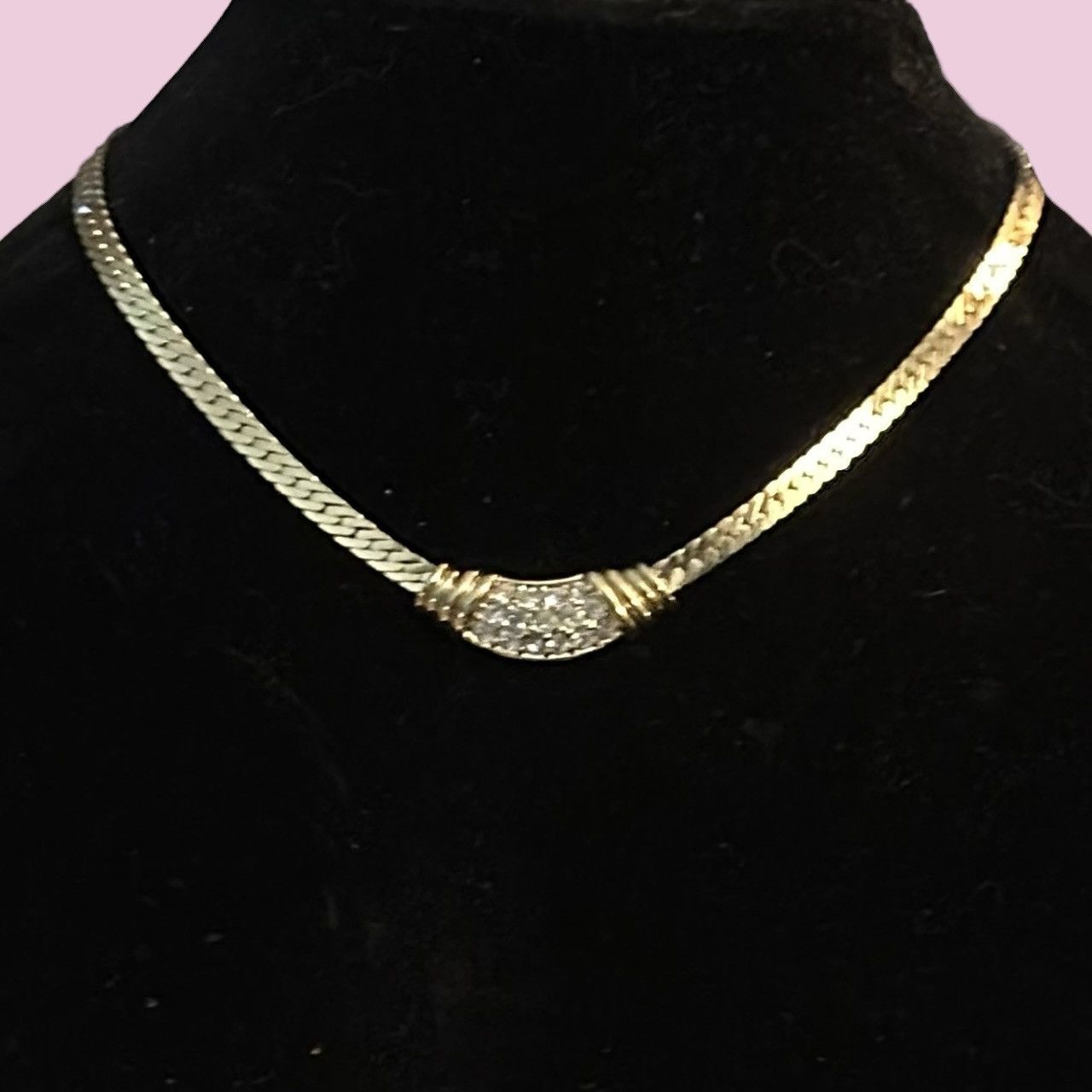 Other × Vintage Vintage Avon thick gold tone rhinestone necklace Size ONE SIZE - 1 Thumbnail