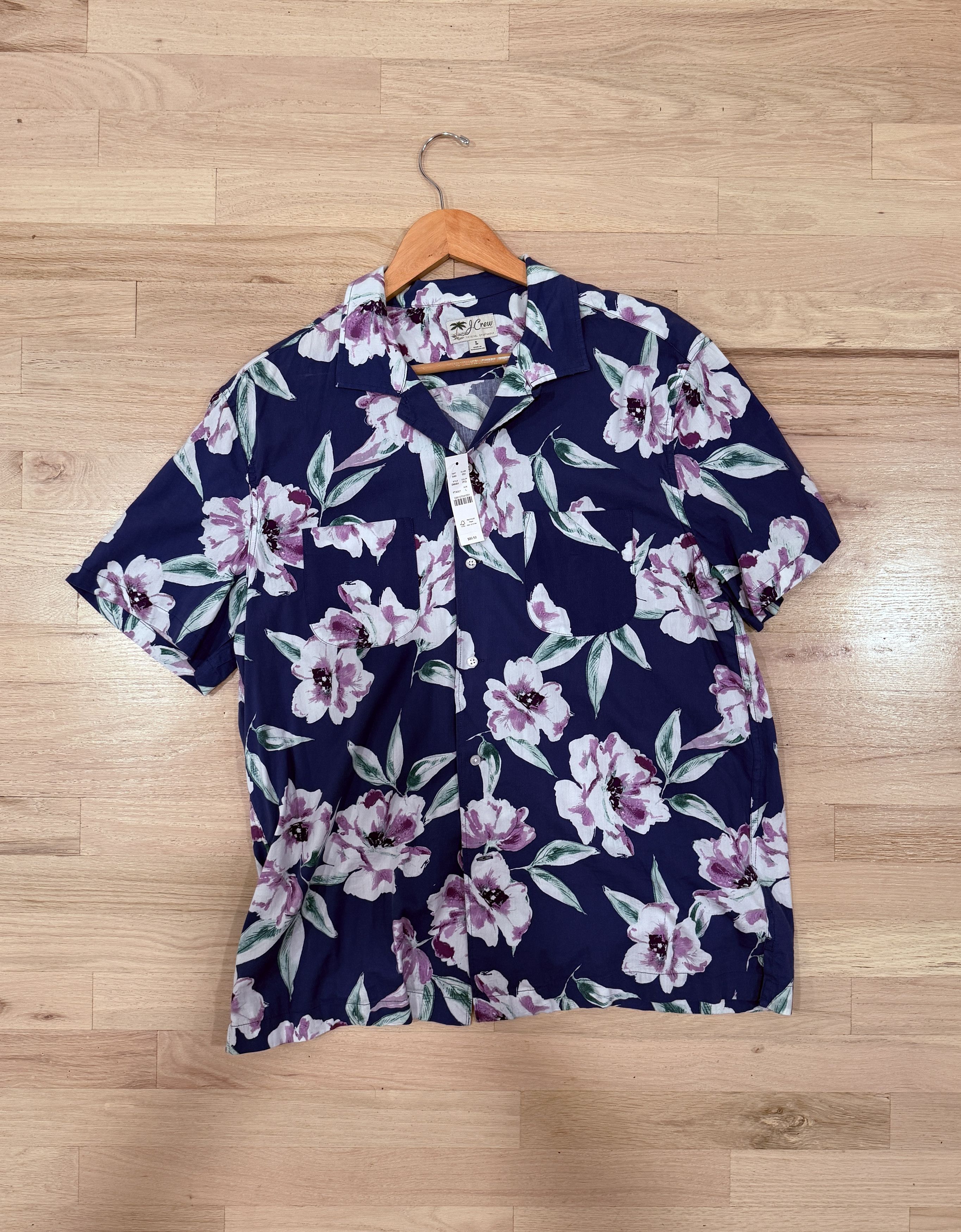 J.Crew NWT J.Crew Short Sleeve Hawaiian Floral Shirt Size US L / EU 52-54 / 3 - 1 Thumbnail