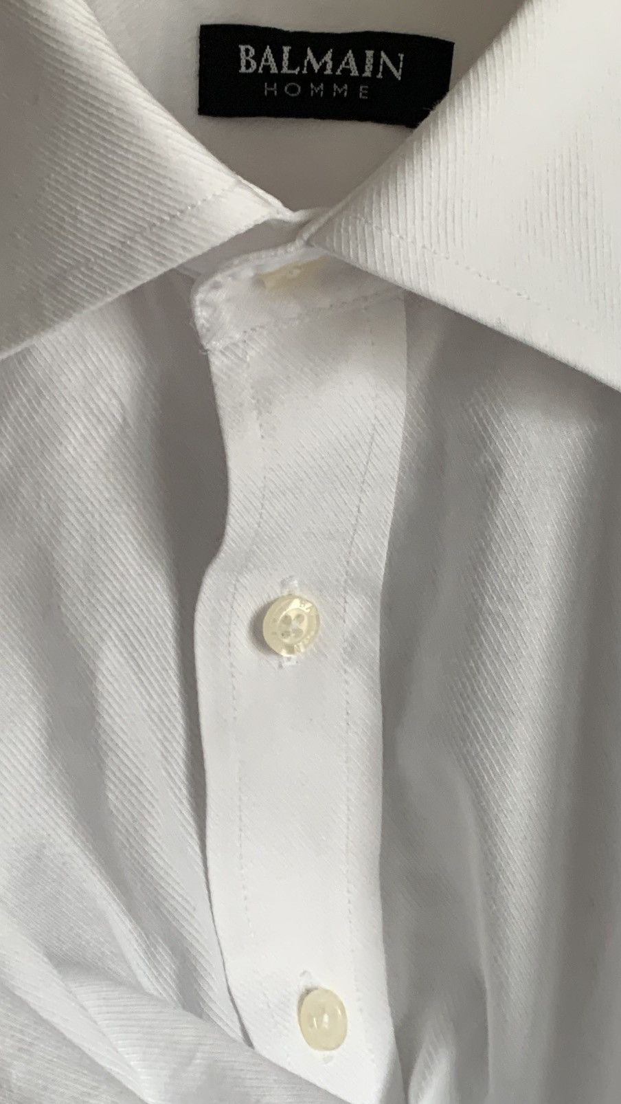 Balmain Balmain Homme White Luxury Dress Shirt Size 39 / M Size US L / EU 52-54 / 3 - 2 Thumbnail