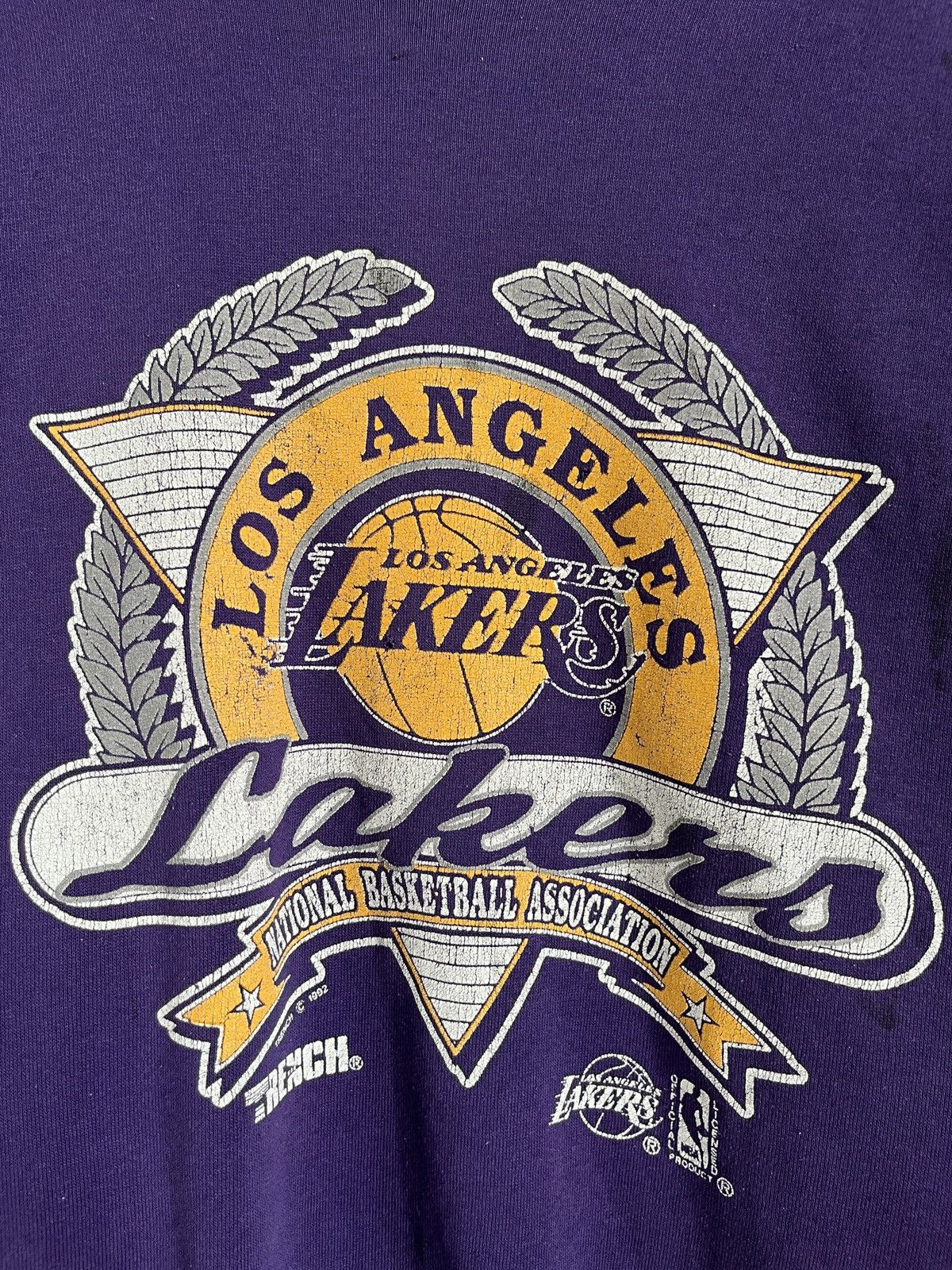 NBA × Vintage Lakers LA 1992 Trench lic.USA Made Vintage Sweatshirt Size US XL / EU 56 / 4 - 3 Thumbnail