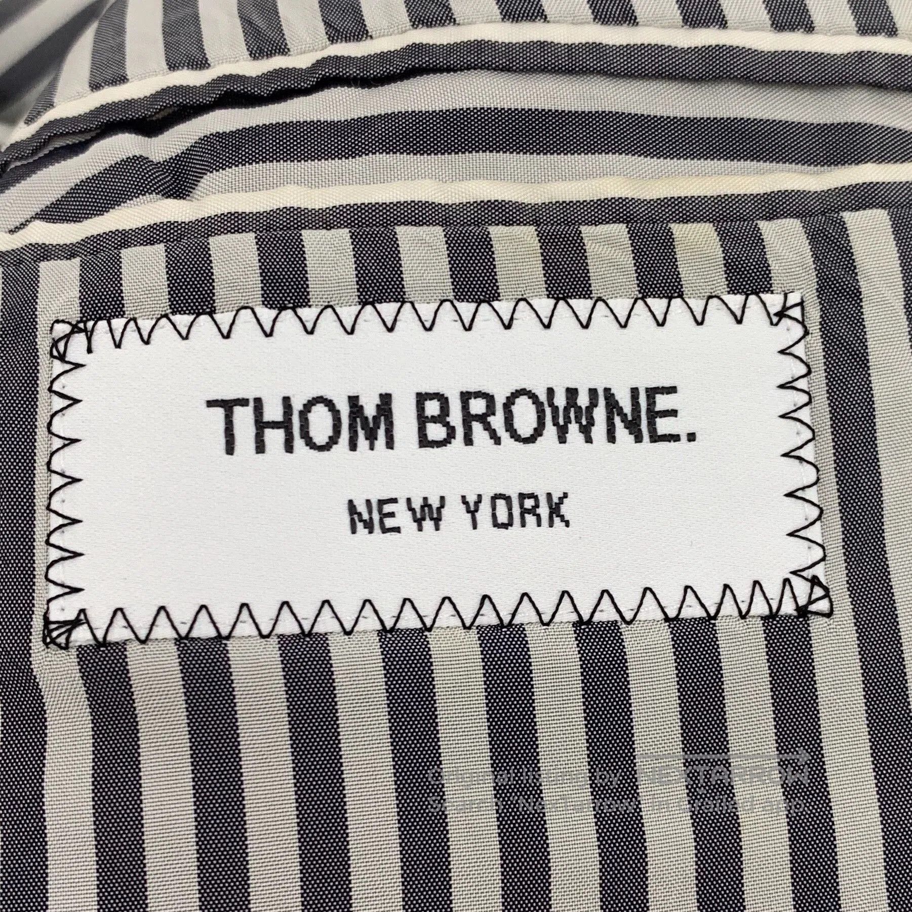 Thom Browne Gray Wool Single-Breasted Blazer. Size US XXS / EU 40 - 5 Thumbnail