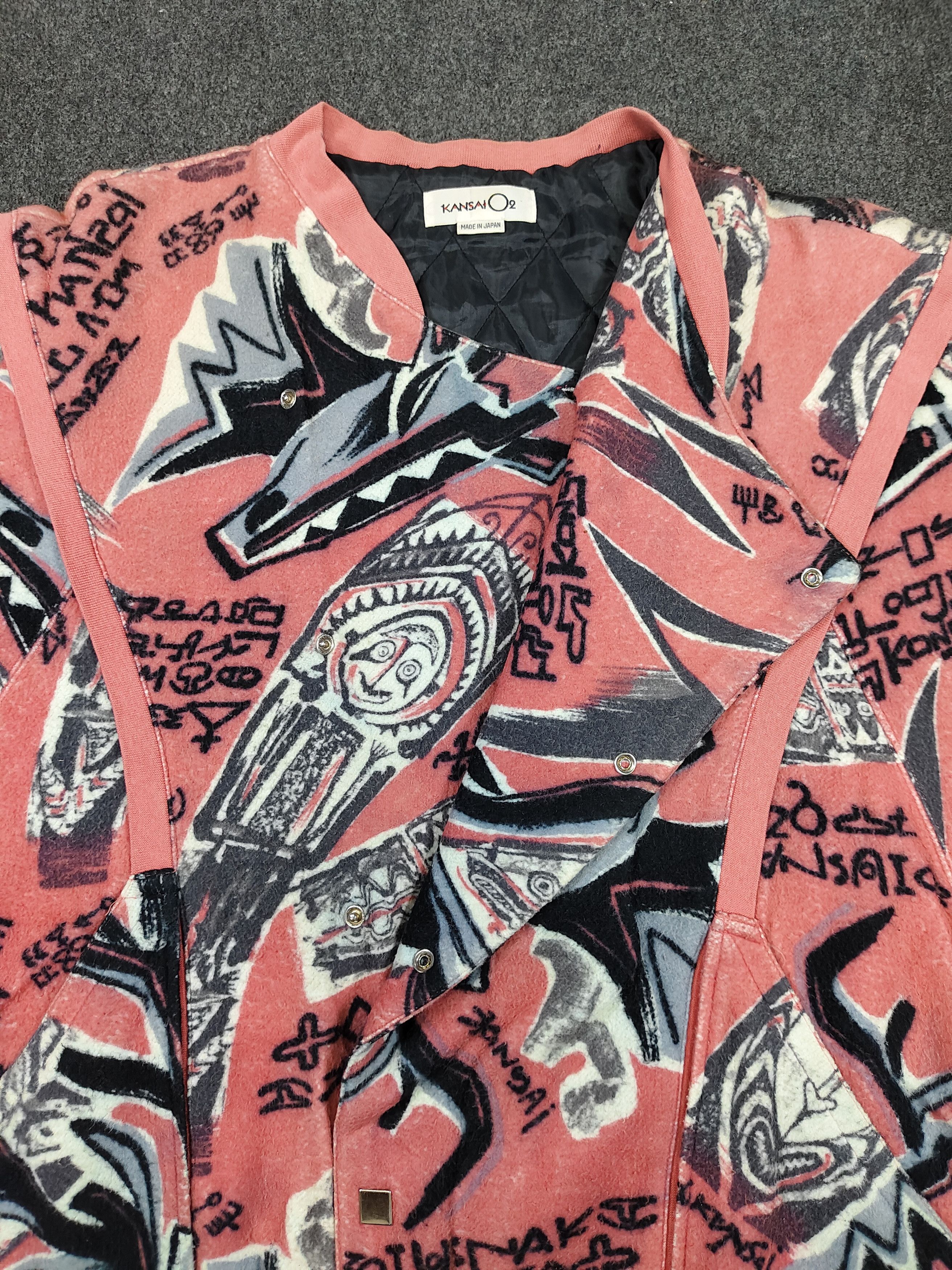 Kansai Yamamoto 80s Kansai O2- Archive Culture Art Graphic Bomber Jacket Size US M / EU 48-50 / 2 - 3 Thumbnail
