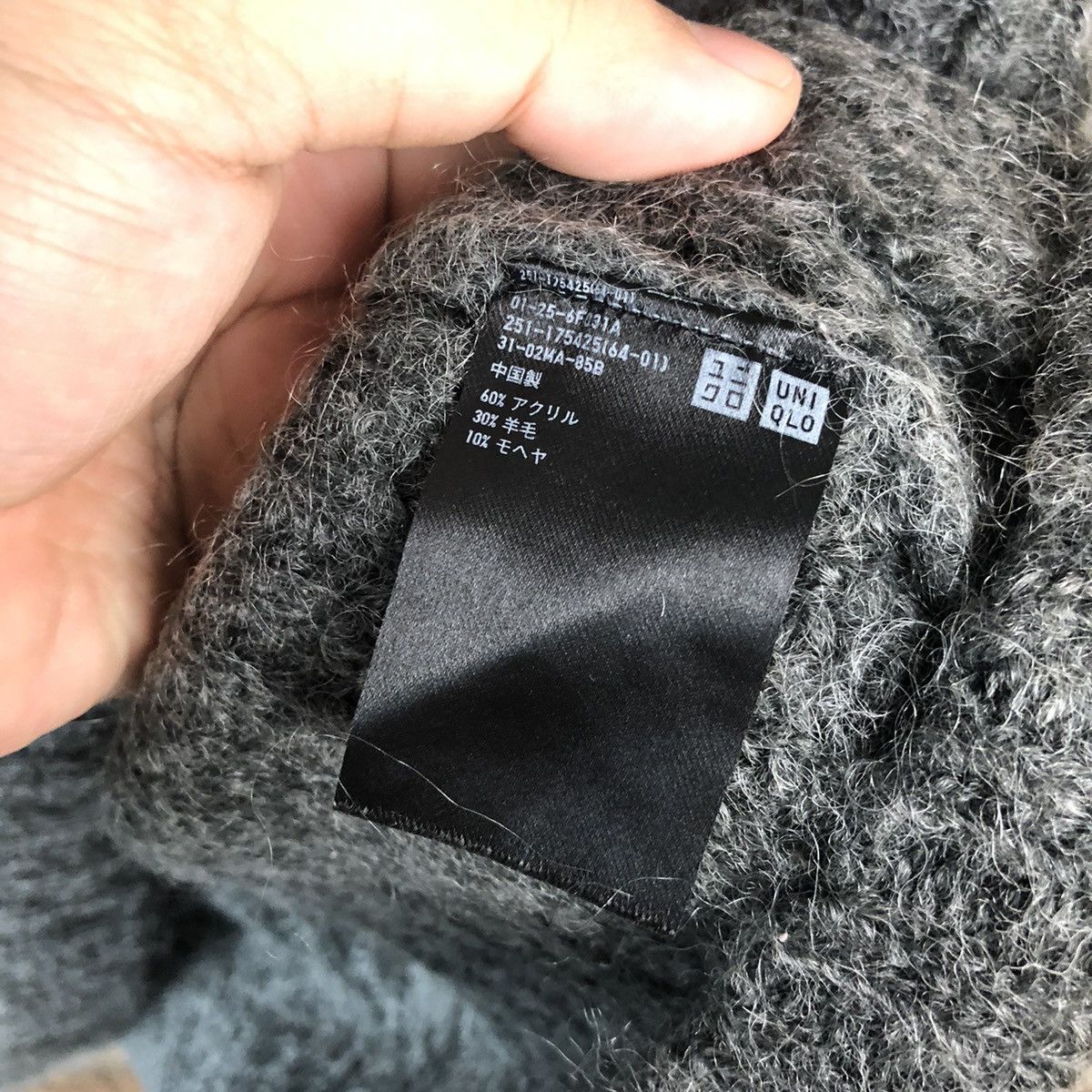 Homespun Knitwear × Uniqlo Uniqlo mohair vintage winter Grey Knitwear #A2367 Size US S / EU 44-46 / 1 - 11 Thumbnail