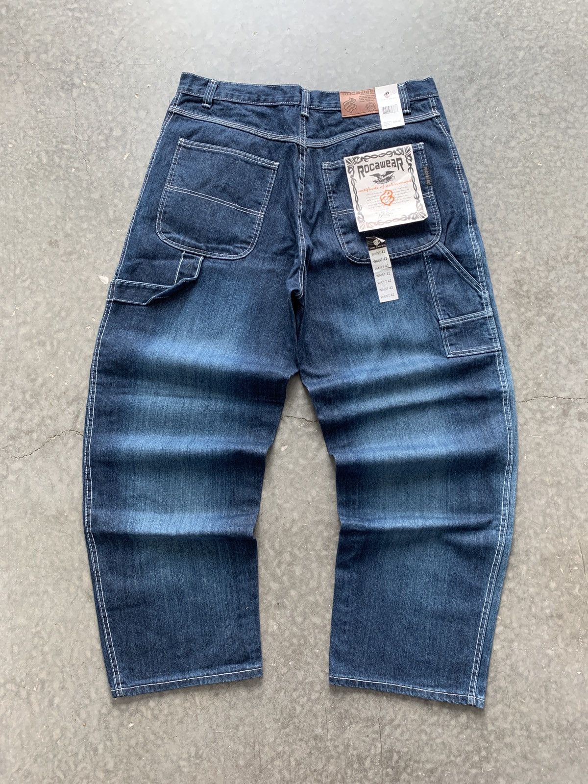 JNCO × Rocawear × Vintage BNWT Vintage Y2K Rocawear Baggy Carpenter Jeans Size US 42 / EU 58 - 1 Thumbnail