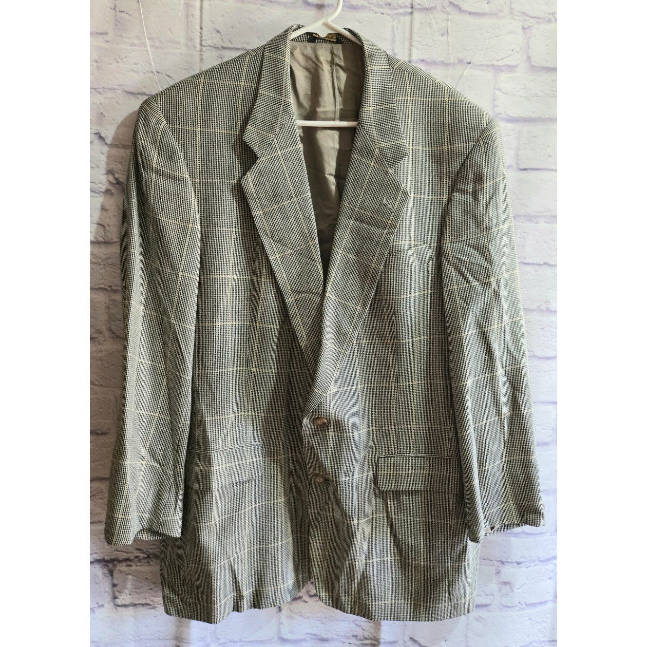 Austin Reed Austin Reed Dillard's Black Tan Plaid Men's Blazer 46 Lined Size US XL / EU 56 / 4 - 1 Thumbnail