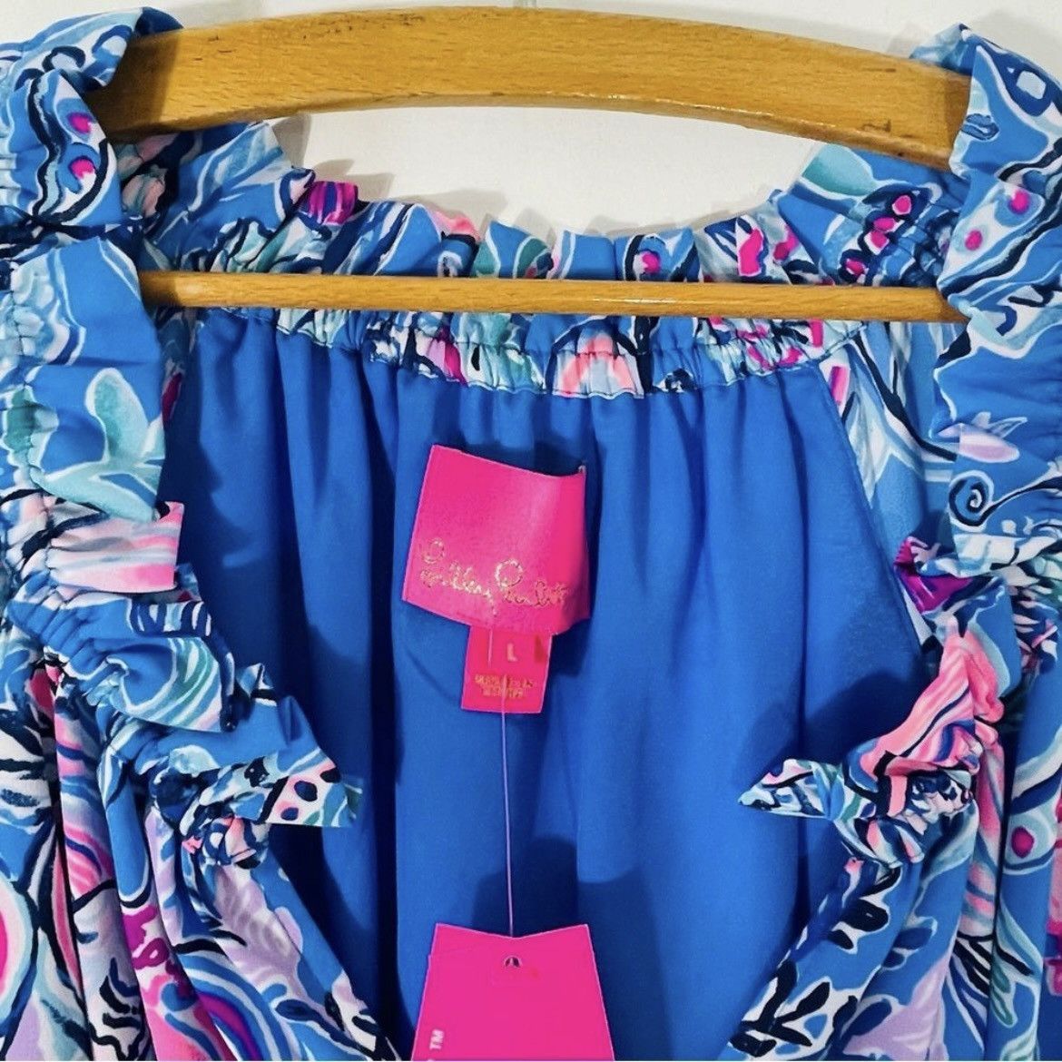 Lilly Pulitzer Lilly Pulitzer Alyanna Back to Our Roots Midi Dress Blue L Size L / US 10 / IT 46 - 8 Thumbnail