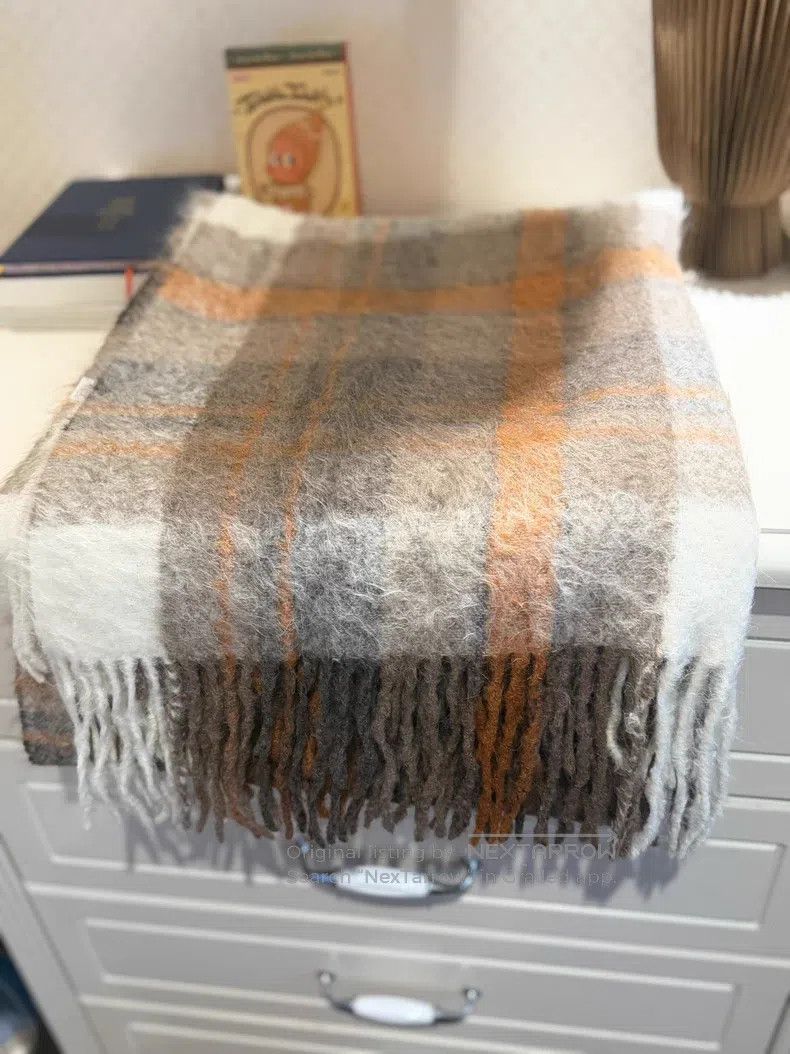 Brunello Cucinelli Brunello Cucinelli Alpaca wool plaid scarf wrap Size ONE SIZE - 2 Thumbnail