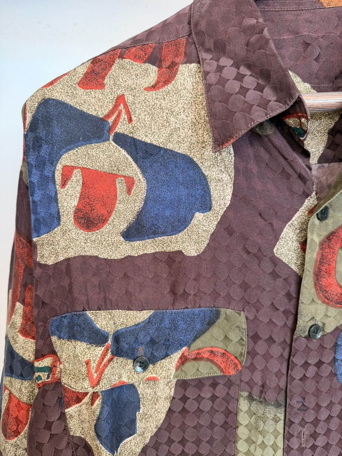 Other Vintage Goouch Linen Silk Shirt Size US L / EU 52-54 / 3 - 3 Thumbnail