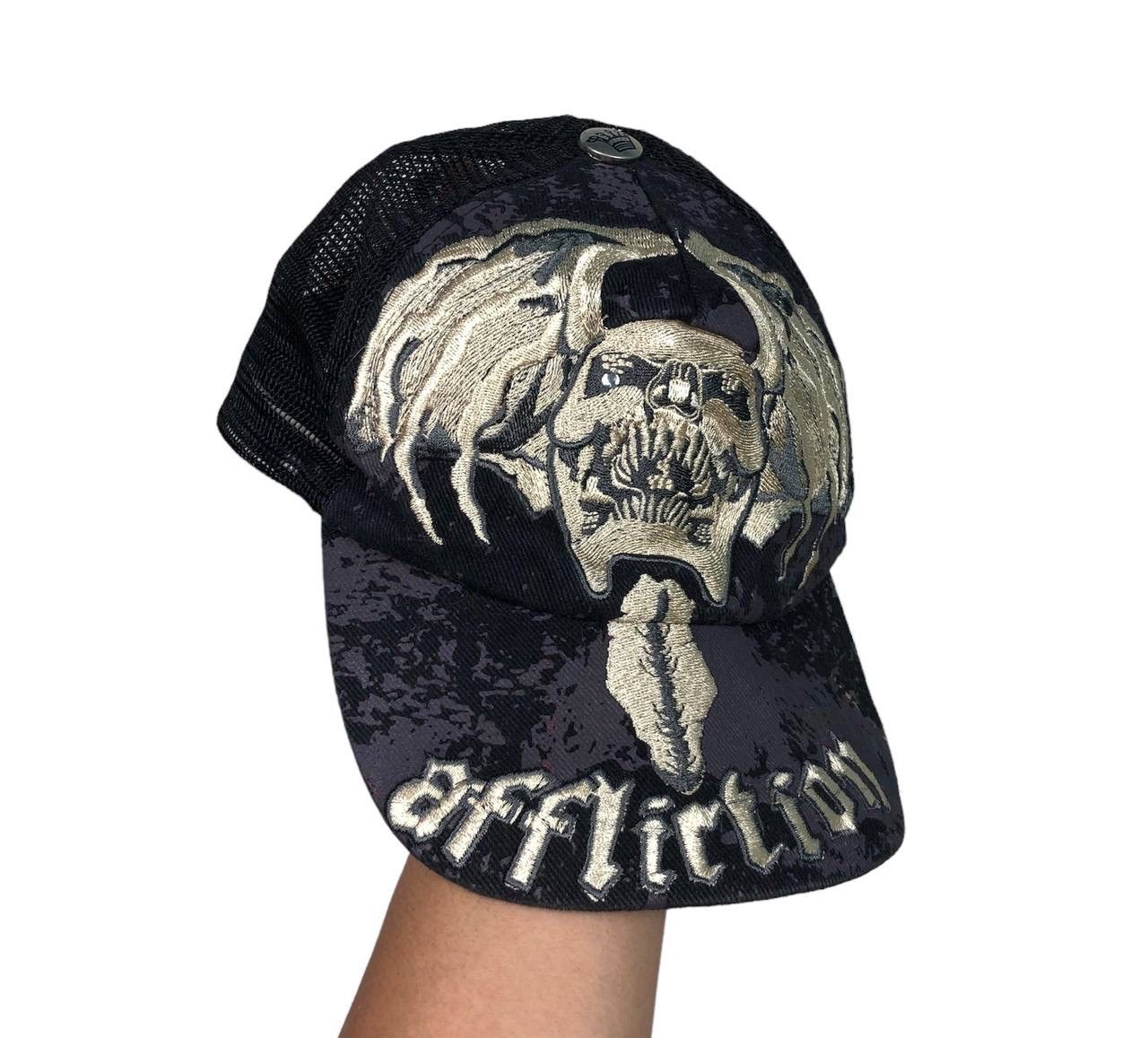 Affliction Affliction Hip Hop Skull Wing Sematary Trucker Hat Snapback Size ONE SIZE - 1 Thumbnail