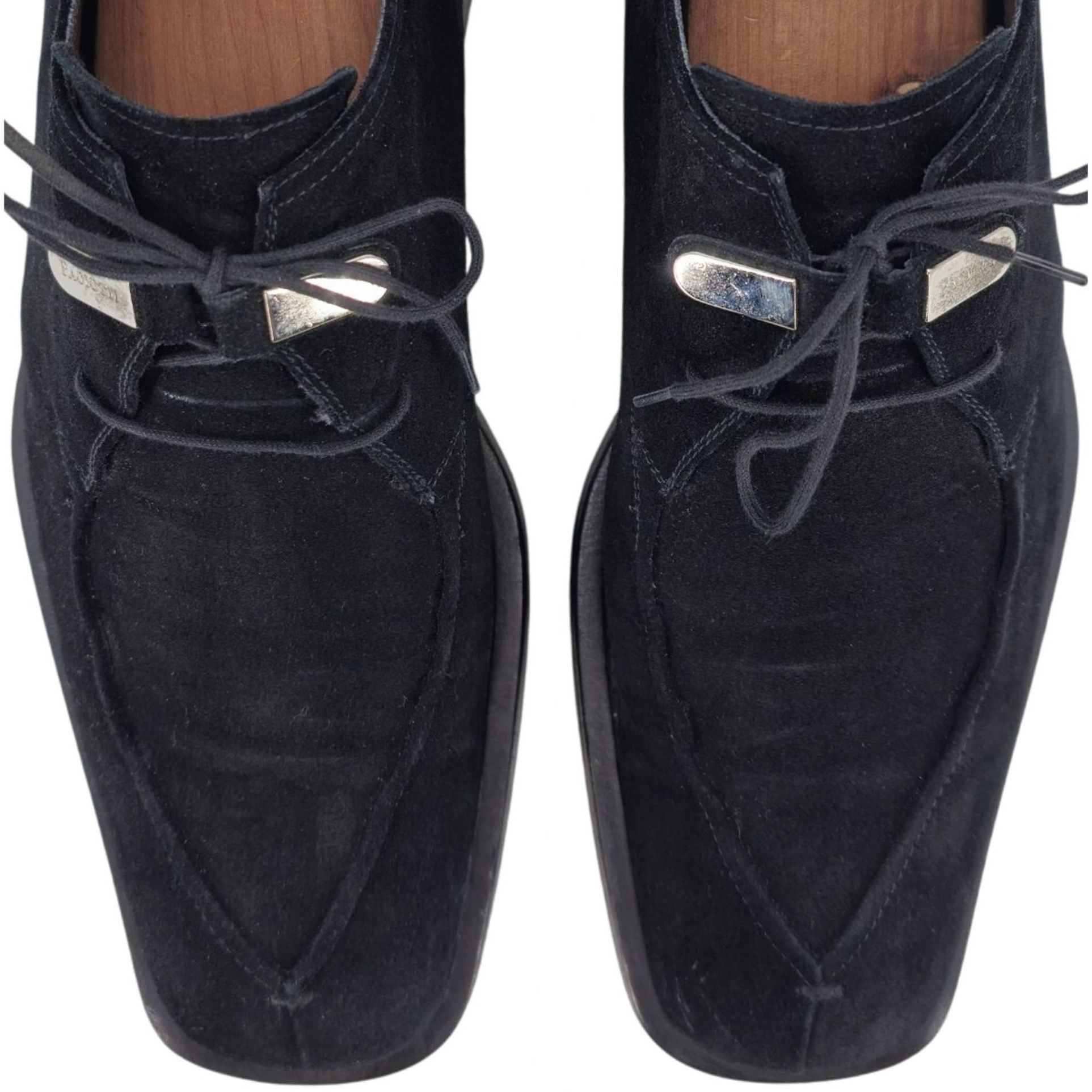 Other Cesare Paciotti Italy Men 10 Dress Shoes Black Suede Leather Size US 10 / EU 43 - 8 Thumbnail