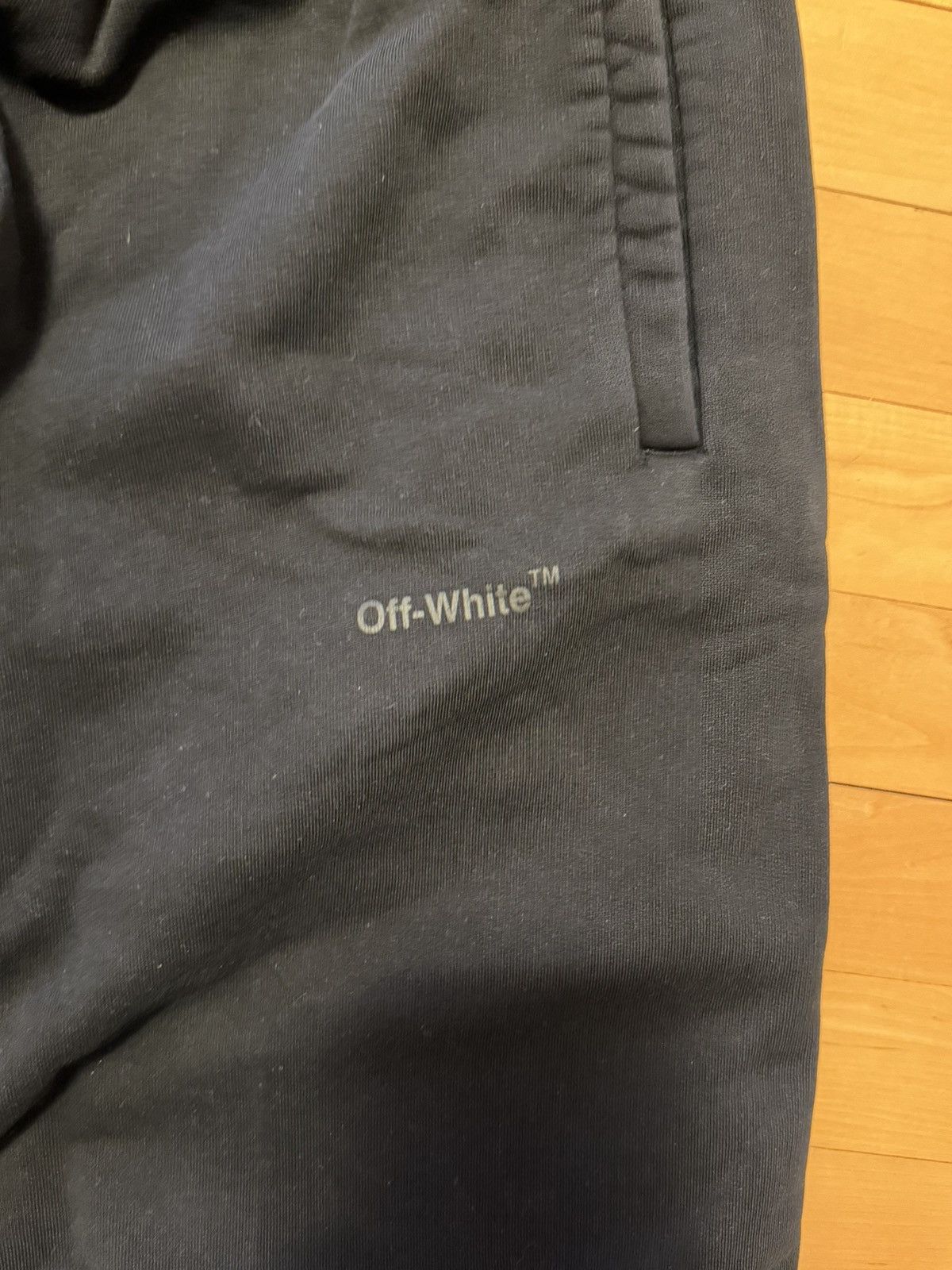 Off-White Off-White Black Logo Sweatpants Size US 32 / EU 48 - 2 Thumbnail