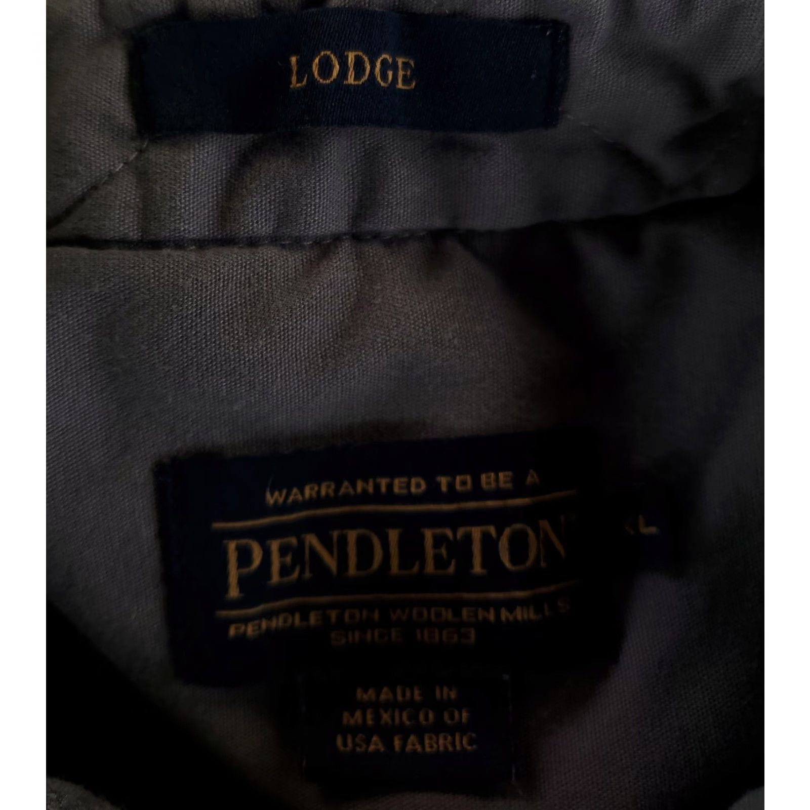 Pendleton Pendleton Lodge 100% Wool Button Up Shirt Blue Gray Plaid Long Sleeve Mens XL Women? Size US XL / EU 56 / 4 - 2 Thumbnail