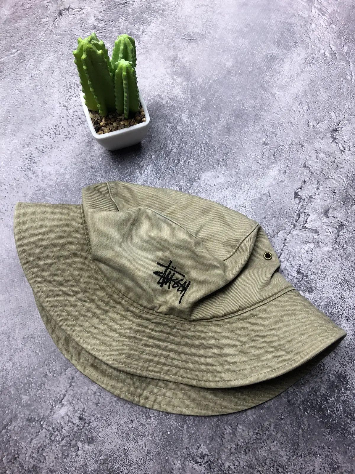 Stussy STUSSY Vintage Panama Hat Blue Tag Streetwear Mini Logo Size ONE SIZE - 1 Thumbnail