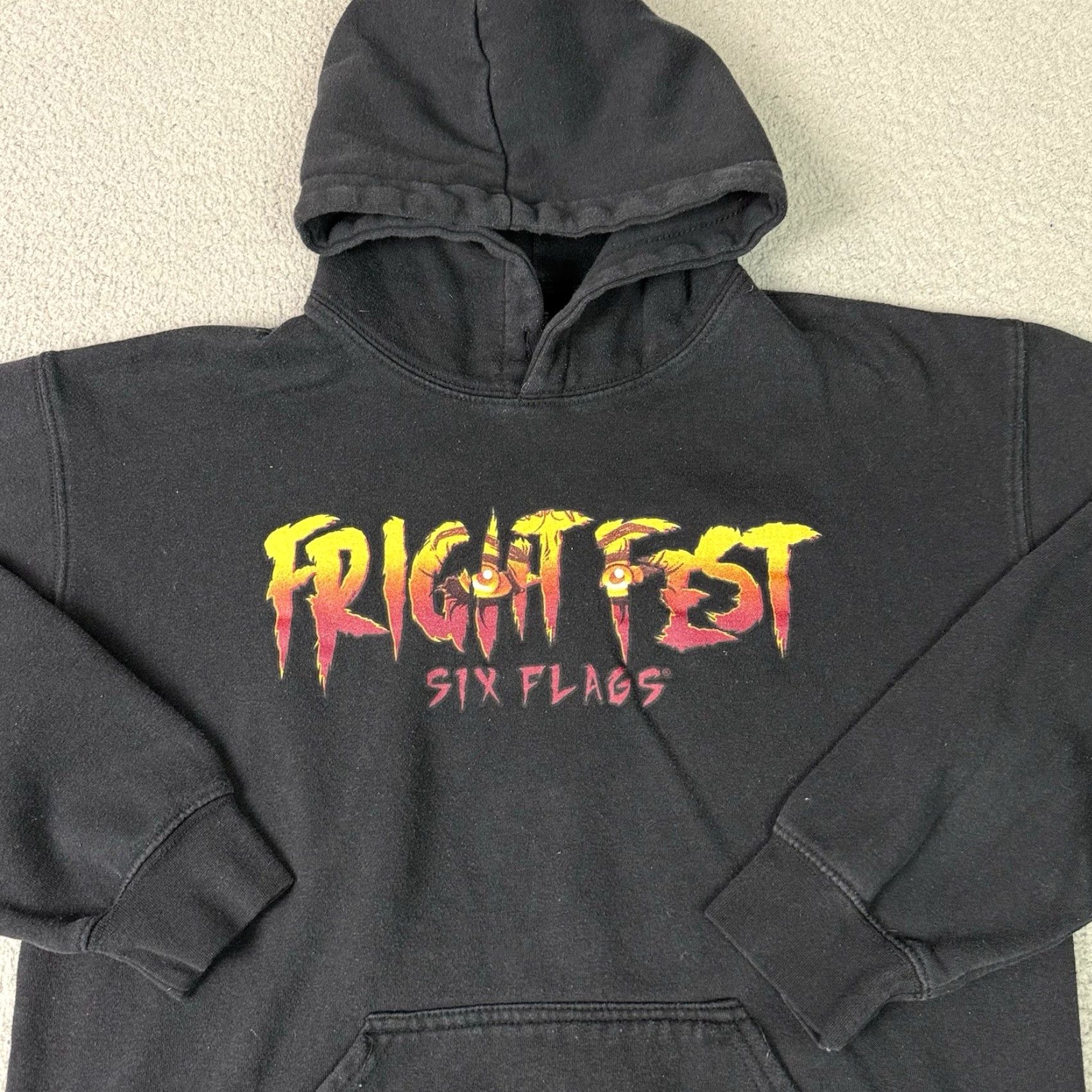 Vintage Six Flags Fright Fest Hoodie Adult M Black Mens Halloween Horror Vintage Rare Sweatshirt Size US M / EU 48-50 / 2 - 5 Thumbnail