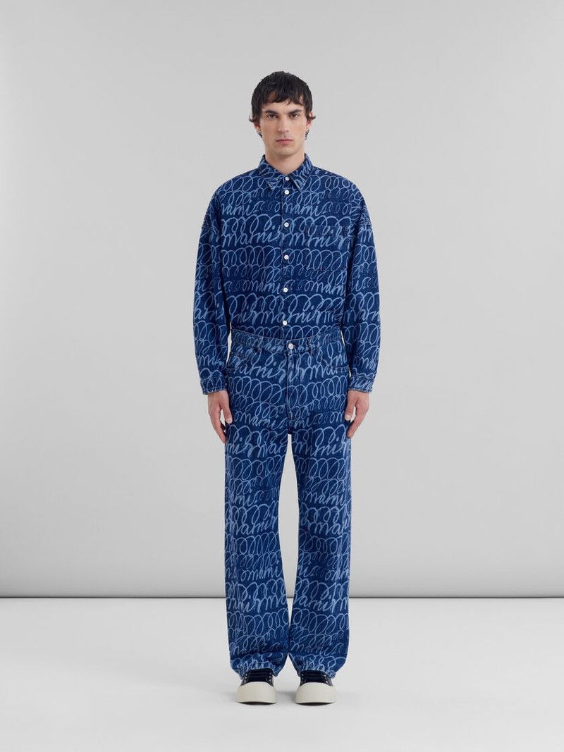 Marni o1w1db11125 Denim Jeans With Bleached in Blue Size US 32 / EU 48 - 2 Thumbnail