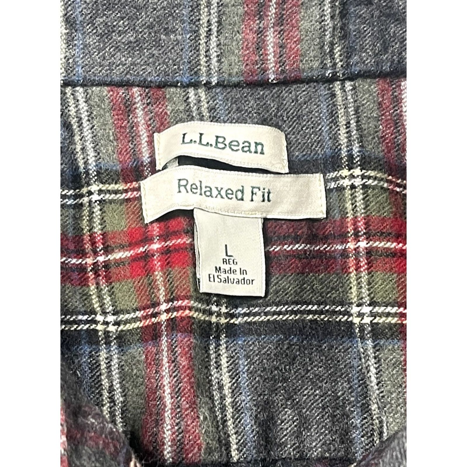 Vintage LL Bean Shirt Mens L Large Plaid Flannel Long Sleeve Button Down Relaxed Fit Size US L / EU 52-54 / 3 - 6 Thumbnail