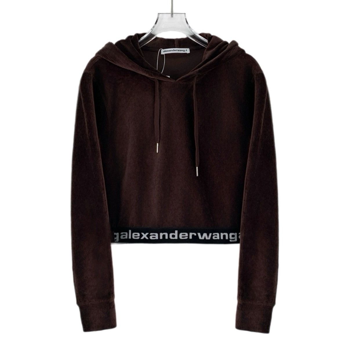 Alexander Wang Alexander Wang Brown Hooded Long Sleeve Sweatshirt K26WX Size S / US 4 / IT 40 - 1 Thumbnail