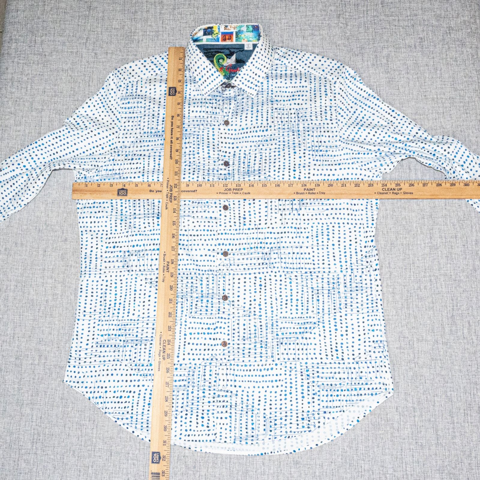 Robert Graham Robert Graham Men's Large Button up Shirt white w blue dot Size US L / EU 52-54 / 3 - 5 Thumbnail