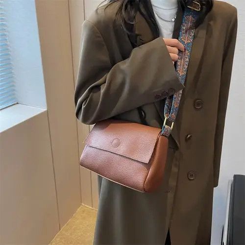Japanese Brand Solid Leather Tote Crossbody Bag Women Size ONE SIZE - 2 Thumbnail