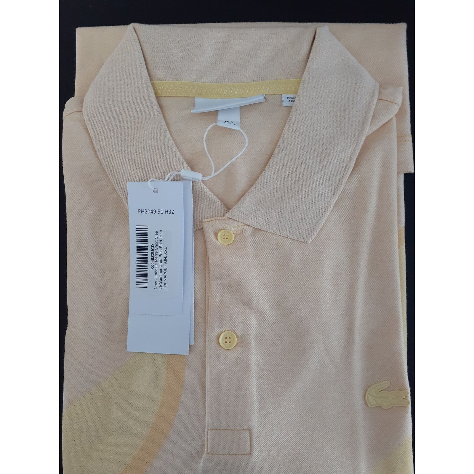 Lacoste Lacoste Men's Short Summer Croc Polo Shirt Heather Lotus 2XL Size US XXL / EU 58 / 5 - 2 Thumbnail