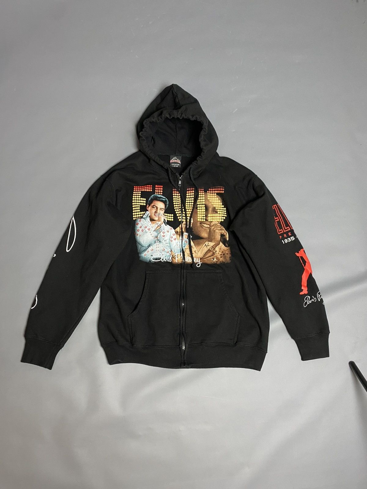 Band Tees VTG Rock@Tees Elvis Presley Full Zip Hoodie Women’s Size L Size L / US 10 / IT 46 - 1 Thumbnail