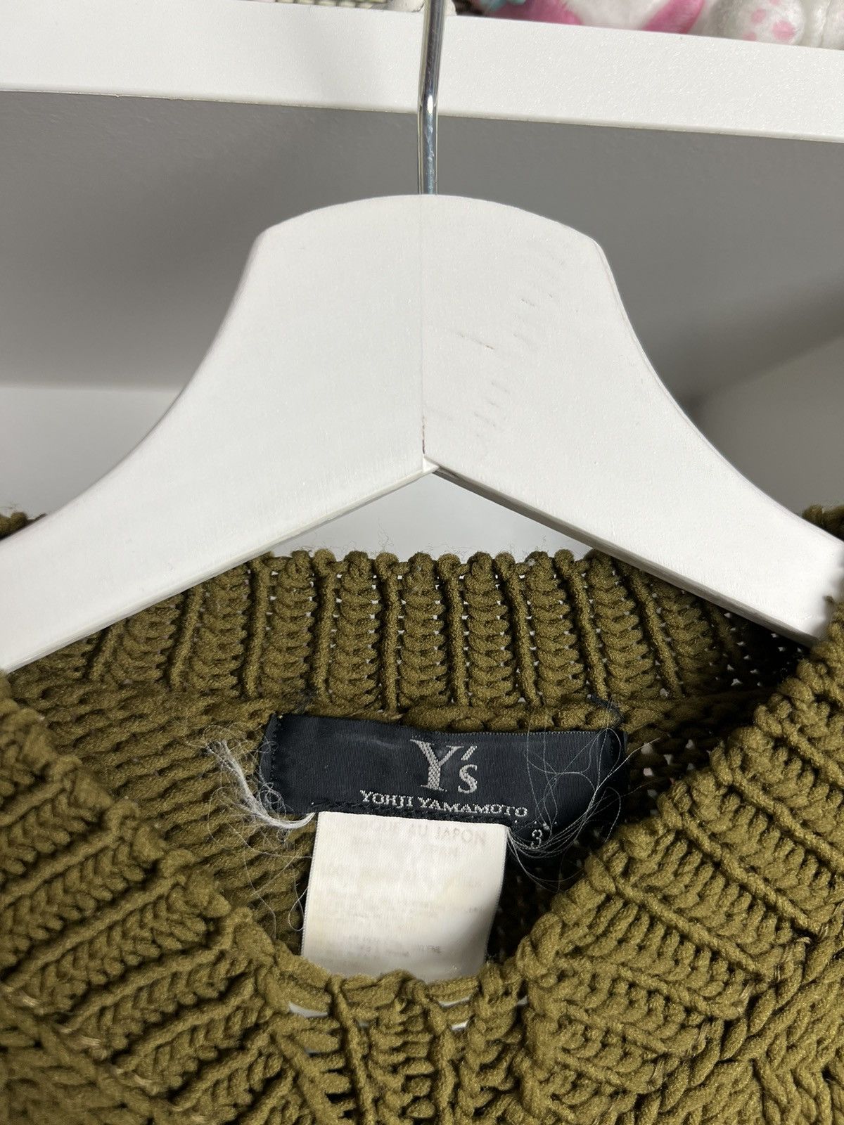 Japanese Brand × Y's × Yohji Yamamoto Vintage Y’s Yohji Yamamoto khaki knitted sweater S archive Size S / US 4 / IT 40 - 3 Thumbnail