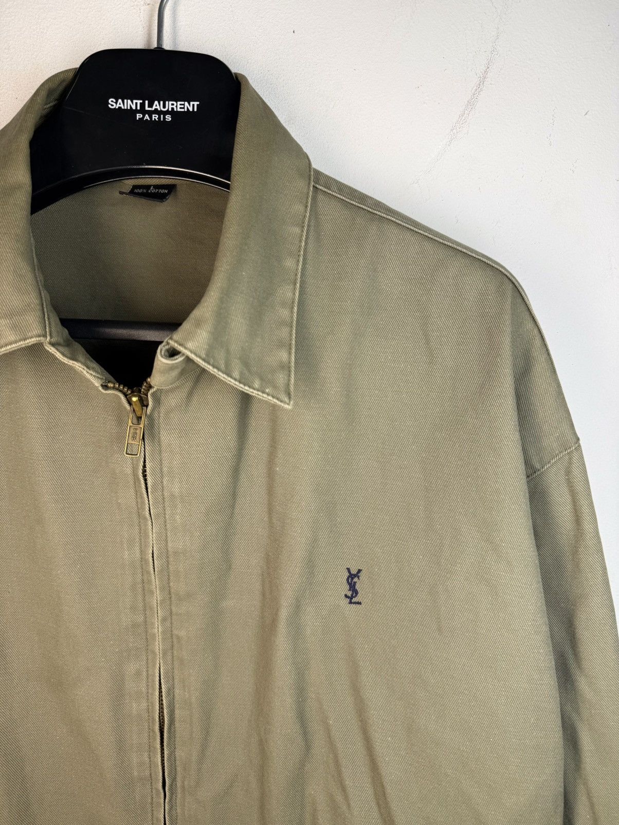 Yves Saint Laurent Cotton YSL Windbreaker Jacket 90s Bomber Zip Up Vintage Size US L / EU 52-54 / 3 - 3 Thumbnail