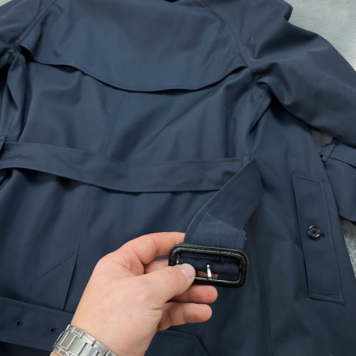 Burberry Vintage 90s Burberry trench coat jacket Size L / US 10 / IT 46 - 16 Thumbnail