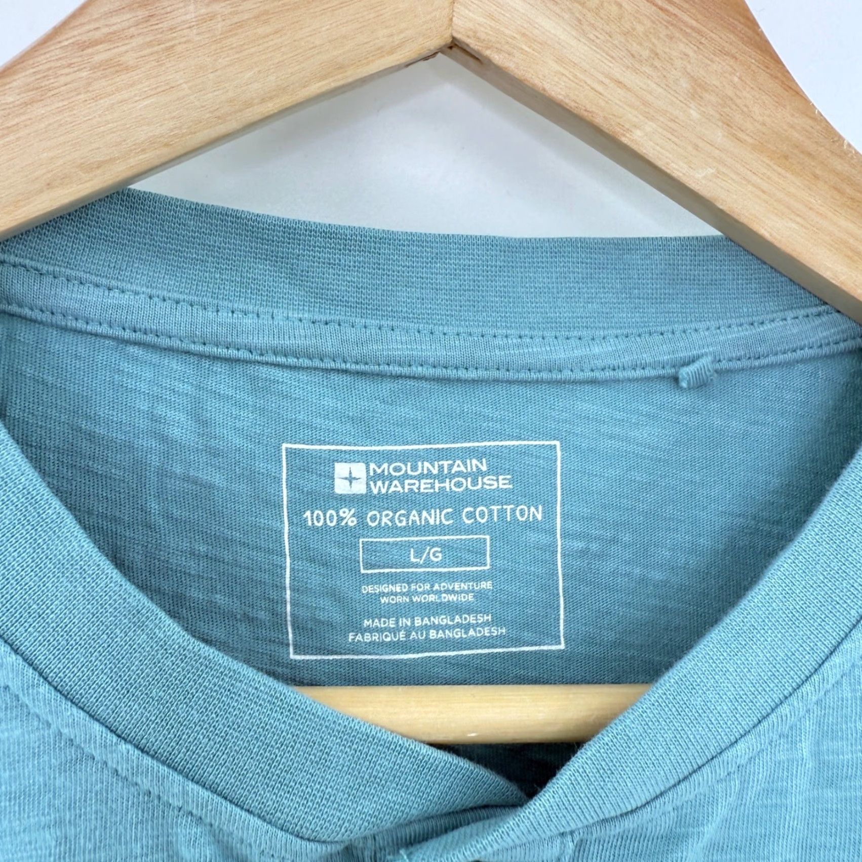 Vintage VINTAGE Mountain Warehouse Mens Henley Shirt Turquoise Organic Cotton Sz L Sustainable Size US L / EU 52-54 / 3 - 3 Thumbnail